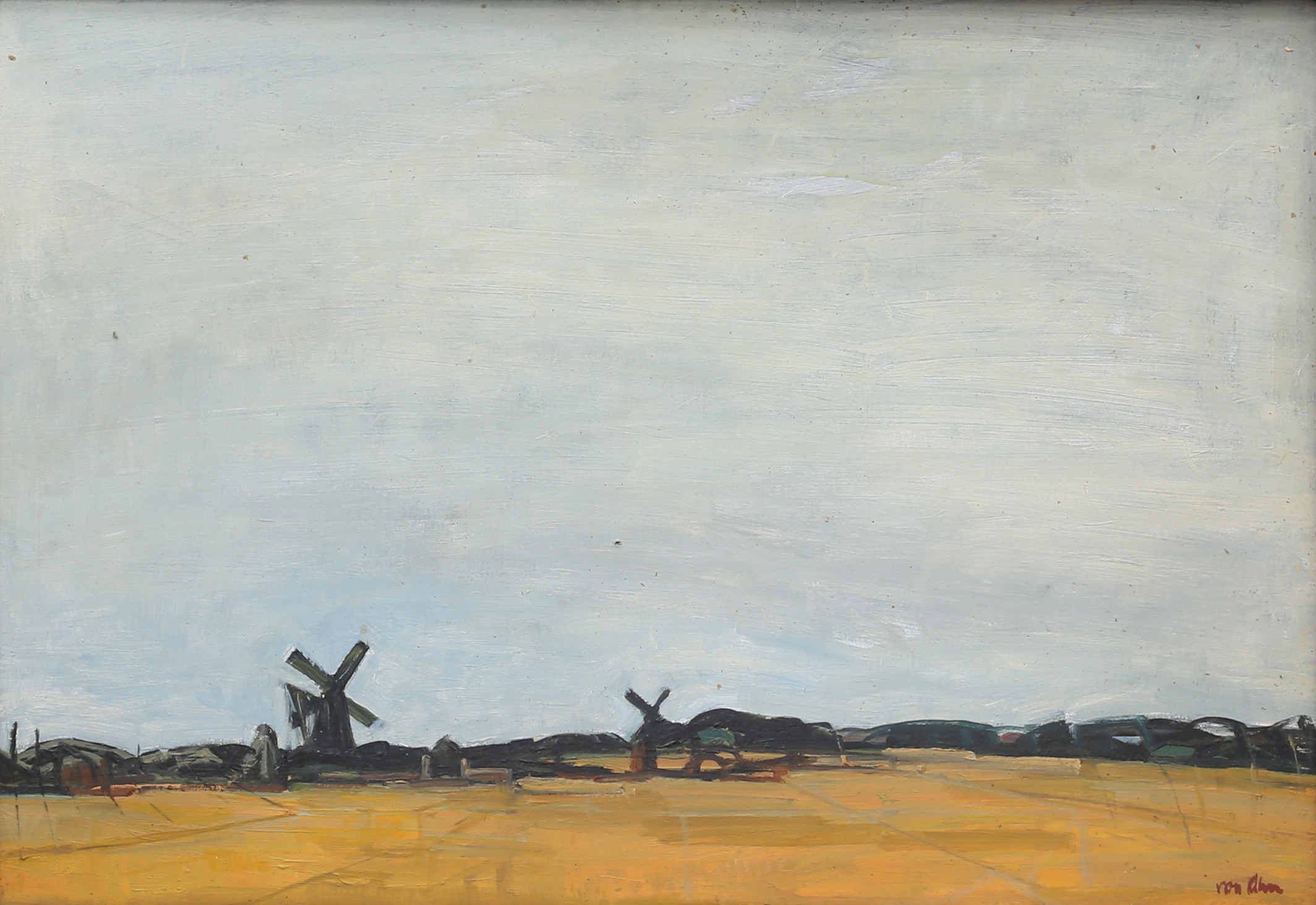 RIKARD VON AHN( 1919-1986). "Från Glommen", olja på duk, signerad.