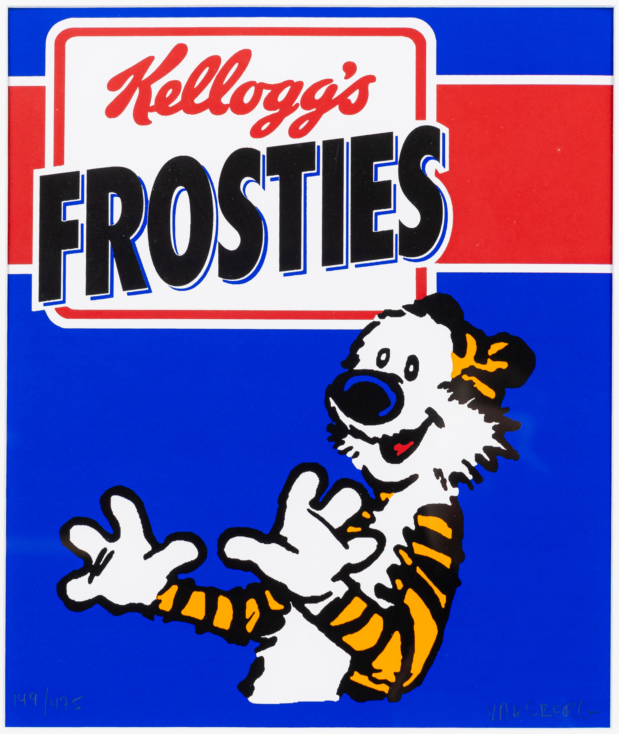OVE VAKSBERG. "Kellogg's Frosties", färgserigrafi, signerad och numrerad 149/475.