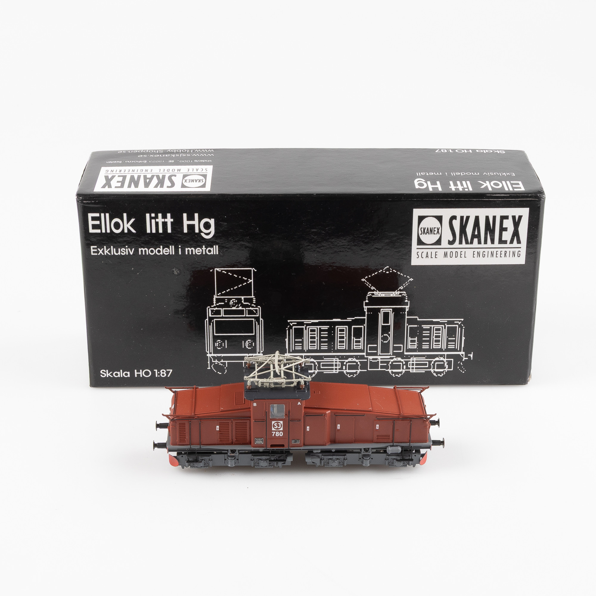 SKANEX, modelljärnvägsdel, SJ:s ellok 780 Hg.