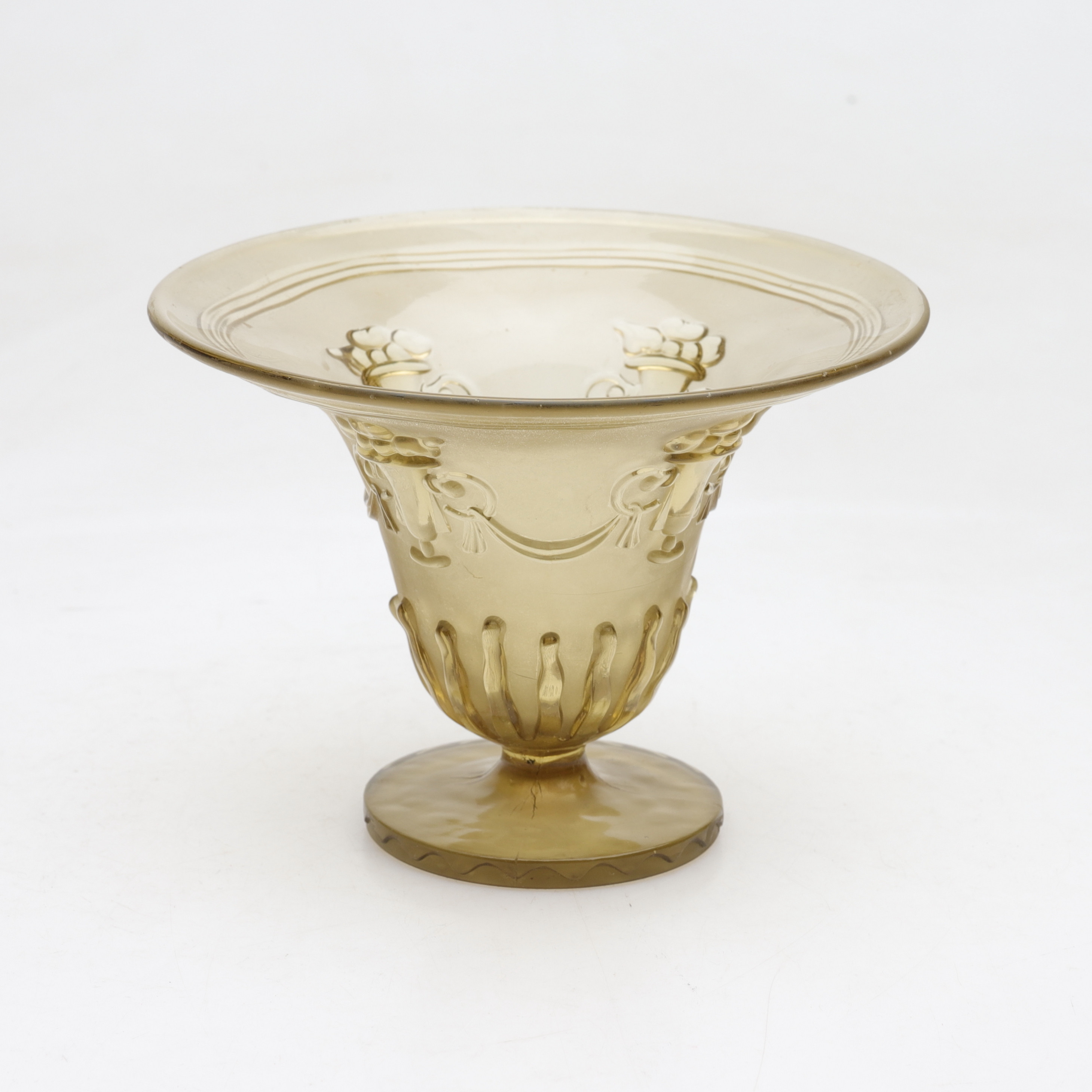 EDVIN OLLERS. Skål, glas, Elme Glasbruk, art deco, 1930-tal.