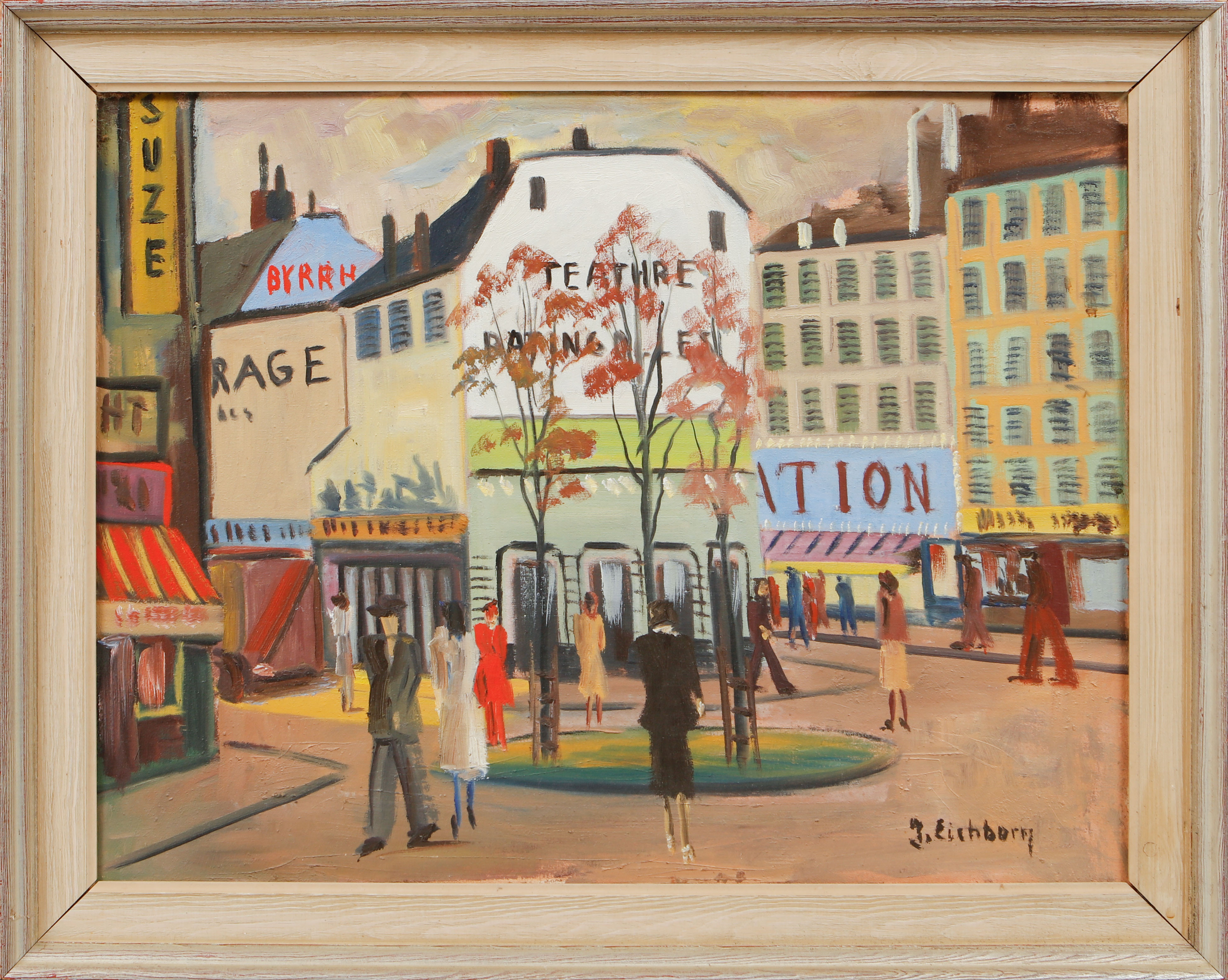 JACK EICHBORN. "Boulevard Batignolles", olja på duk, signerad.