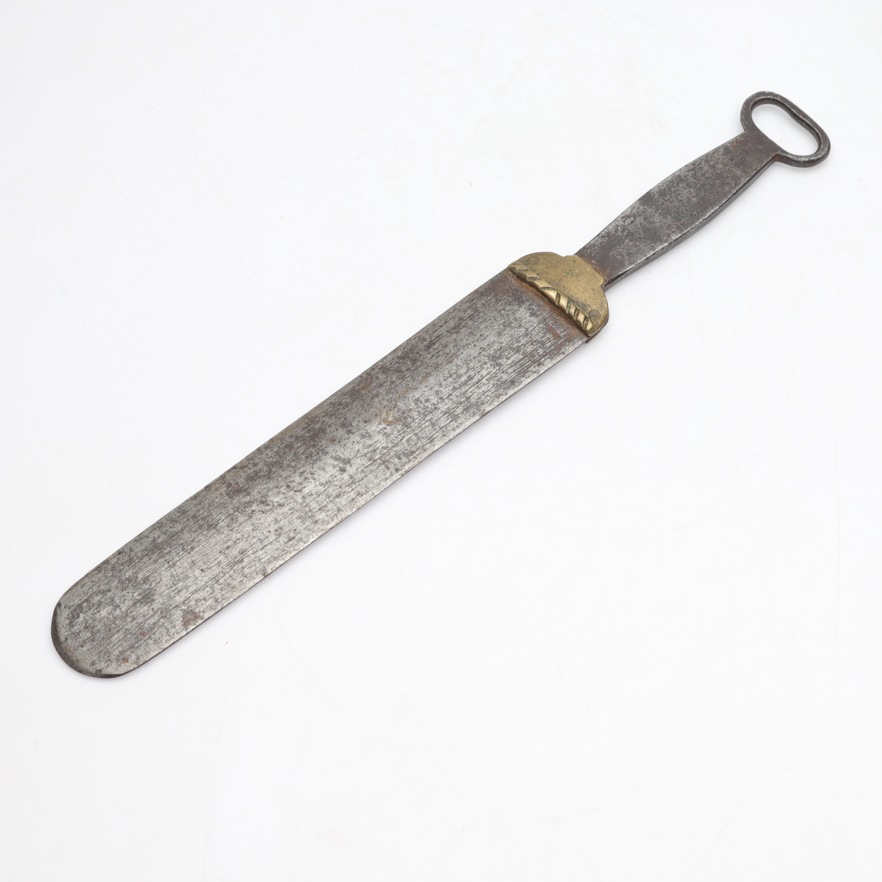 BRYNE, stål och mässing, allmoge, 17/1800-tal.