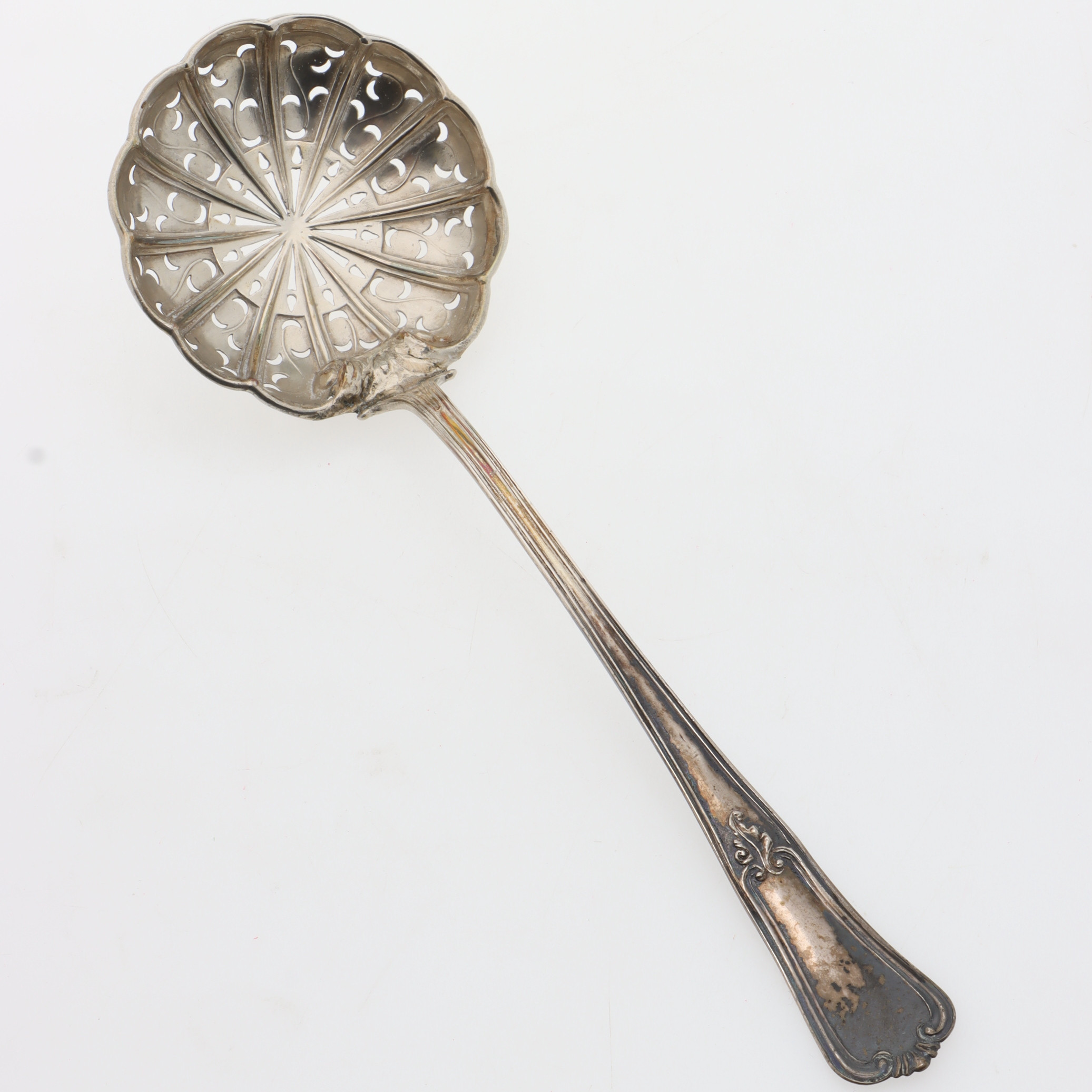 STRÖSOCKERSKED, silver, SJ Karlskrona, 1880-tal.