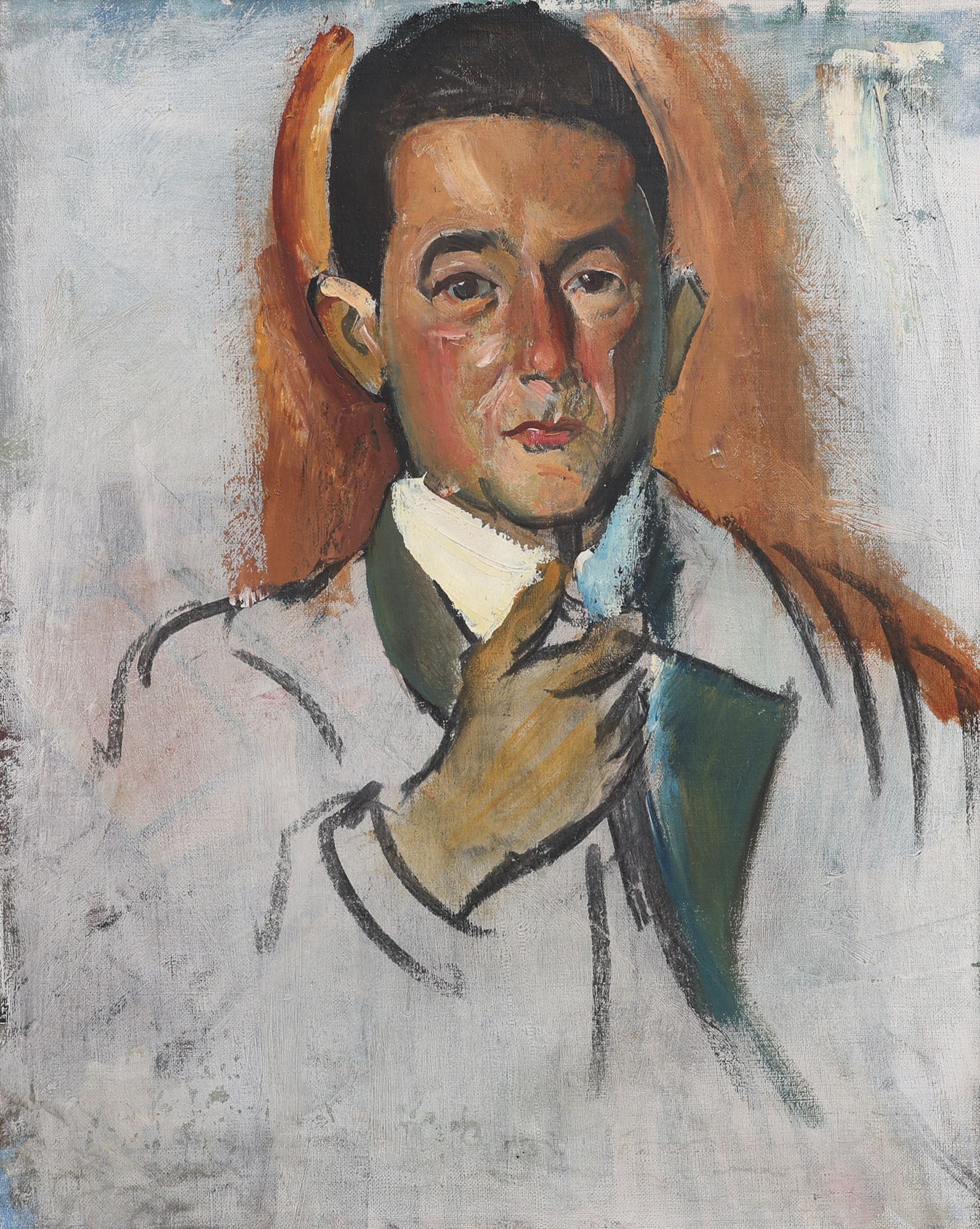 SVANTE BERGH. OLJA PÅ DUK, "OPERASÅNGAREN KAIM", DACHAU, 1924, OSIGNERAD.