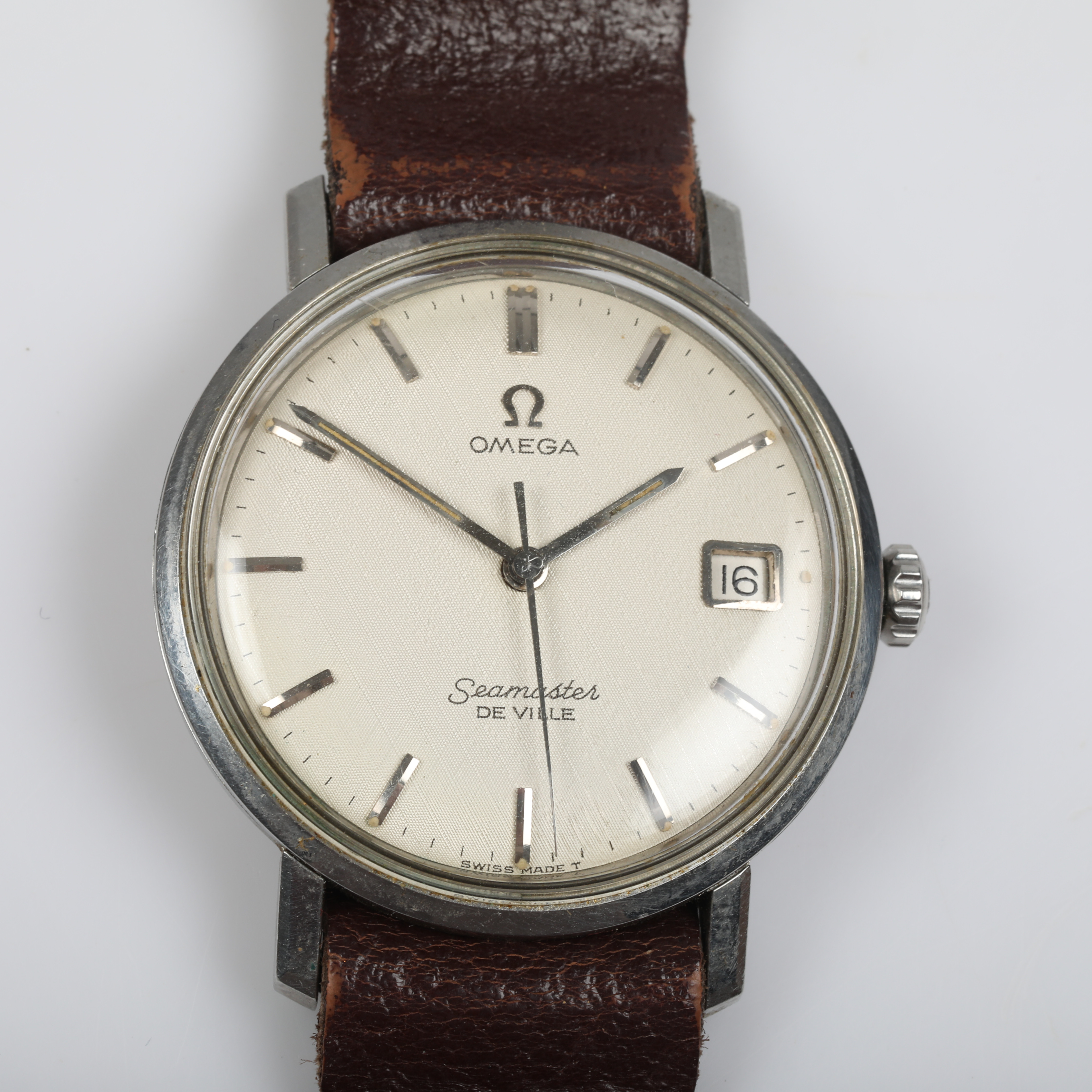 ARMBANDSUR, Omega Seamaster De Vile Linen Dial, stål, 1960-tal.