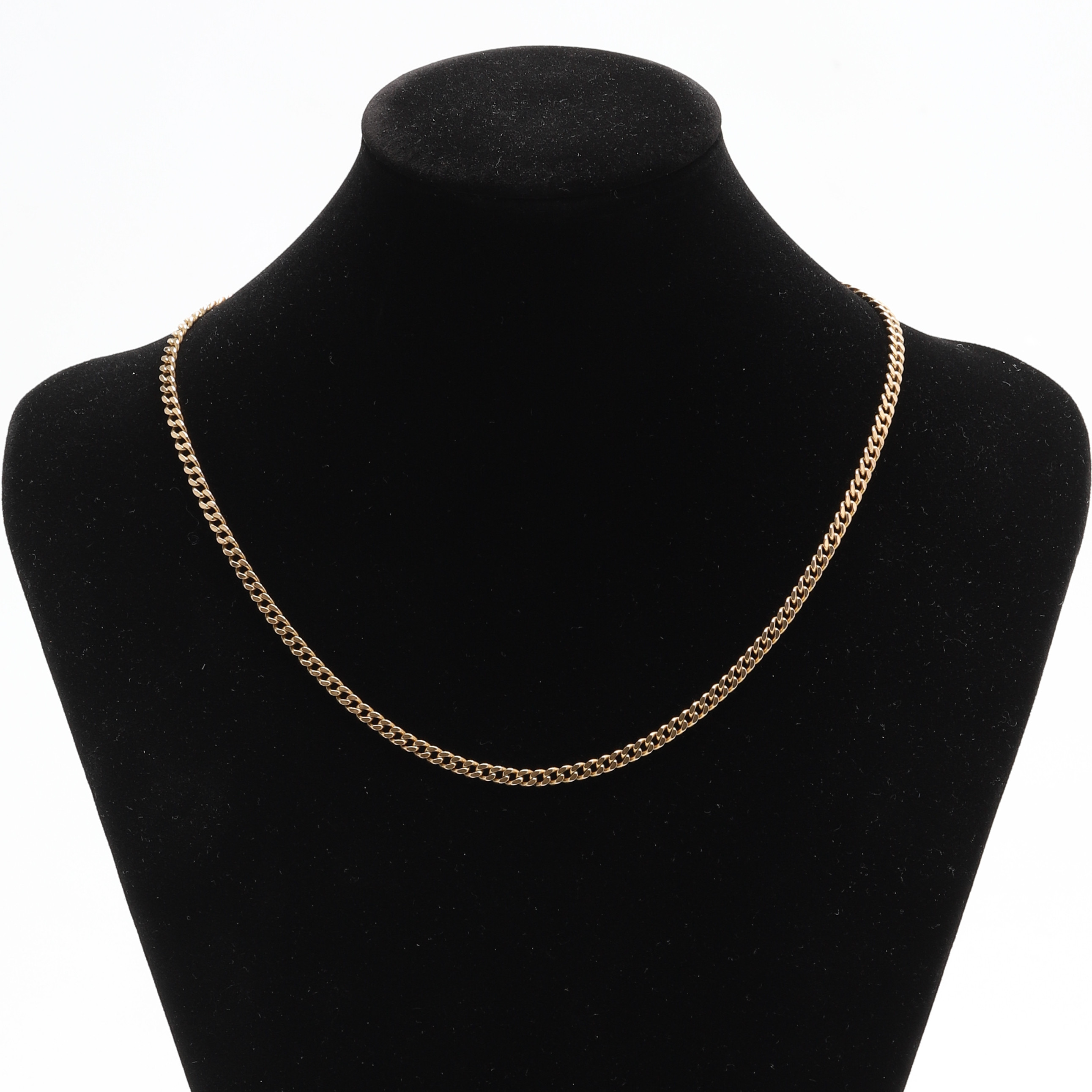 KEDJA, 18K guld. Pansar. Balestra, Italien. Svensk kontrollstämpel. Vikt ca 19 gram.