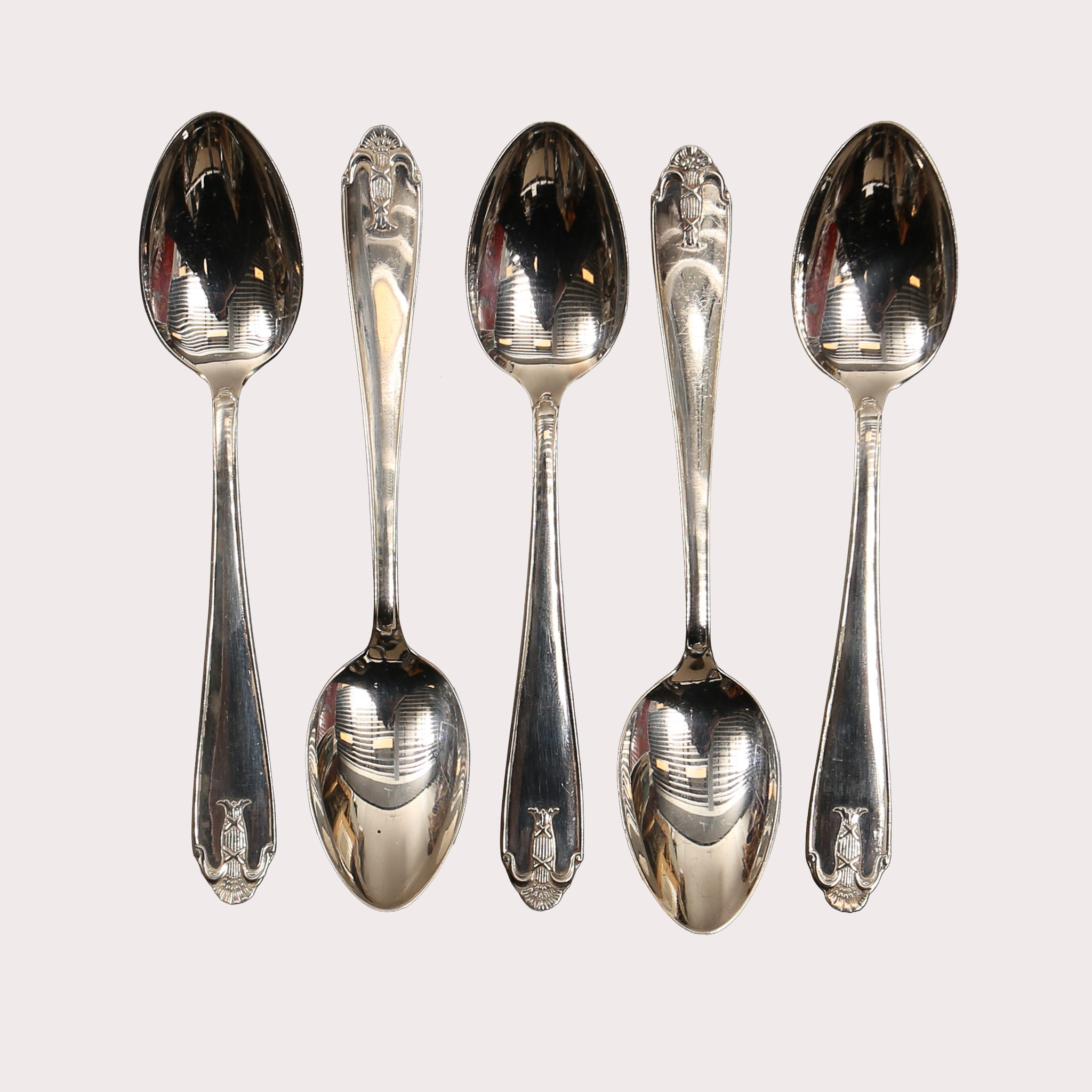 KAFFESKEDAR, silver, modell Wasa, 5 stycken.