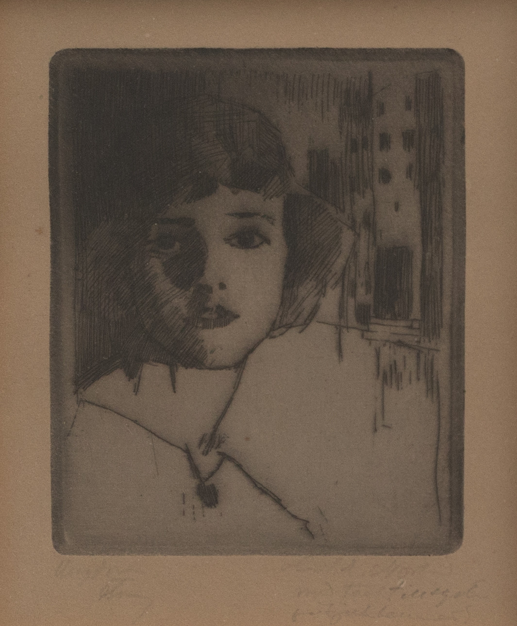 ERNST NORLIND. Parti etsningar, 2 st, porträtt, signerade.