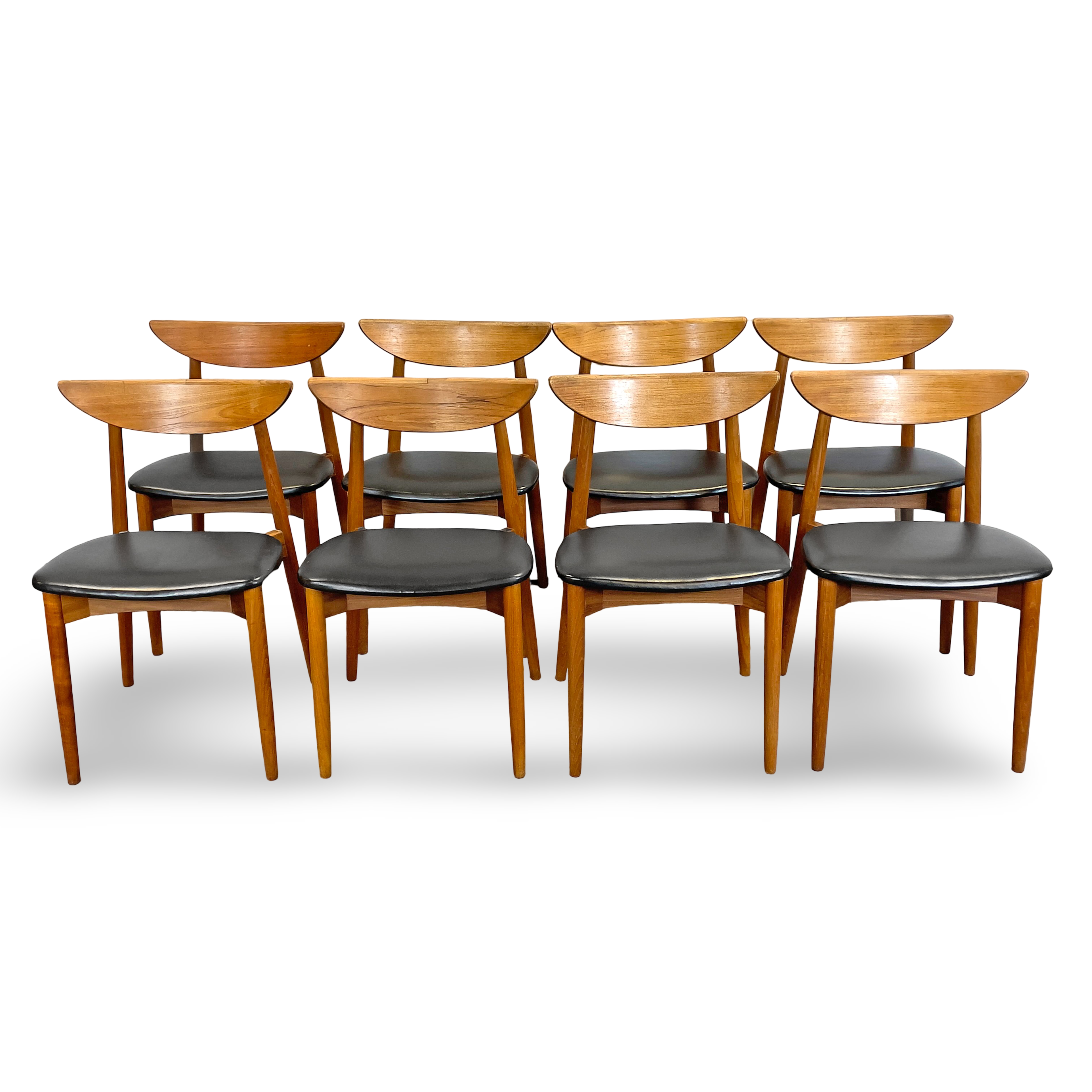 HARRY OSTERGAARD, STOLAR, 8 st, teak, 1950/60-tal, Danmark.