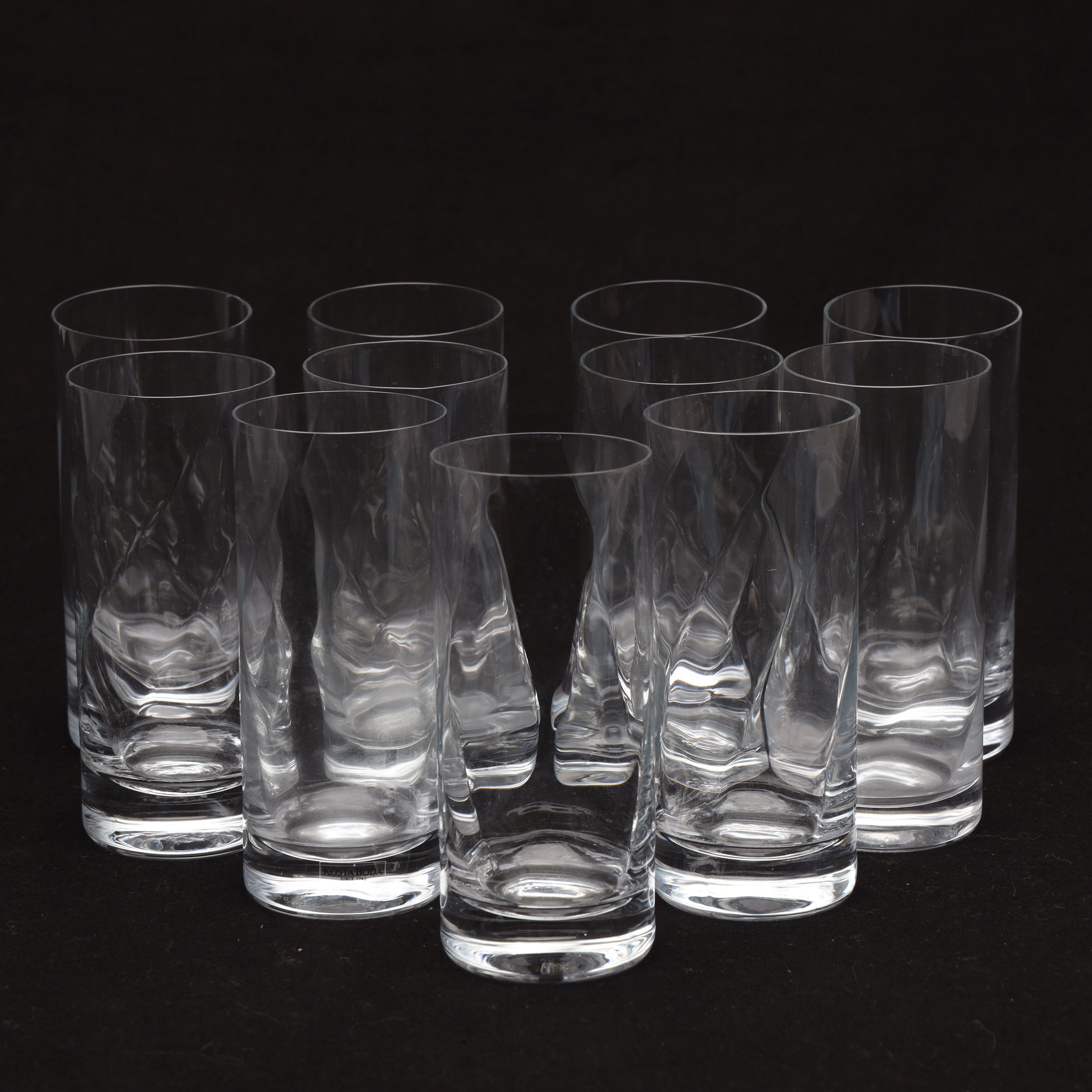 BERTIL VALLIEN. GLAS, 11 st, highball, "Chateau", Kosta Boda.