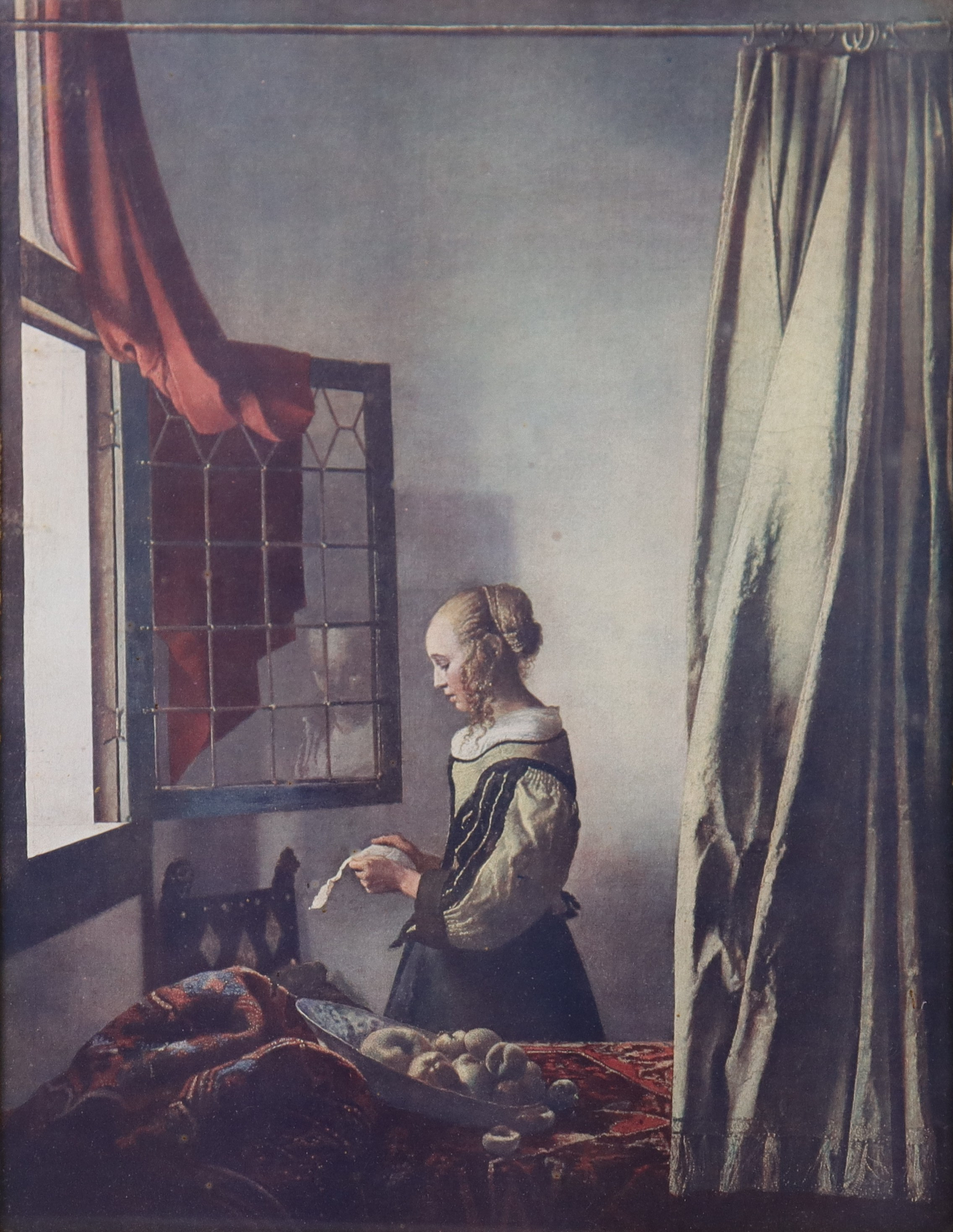 JAN WERMEER VAN DELFT. EFTER. tryck, "Die lesende Frau".