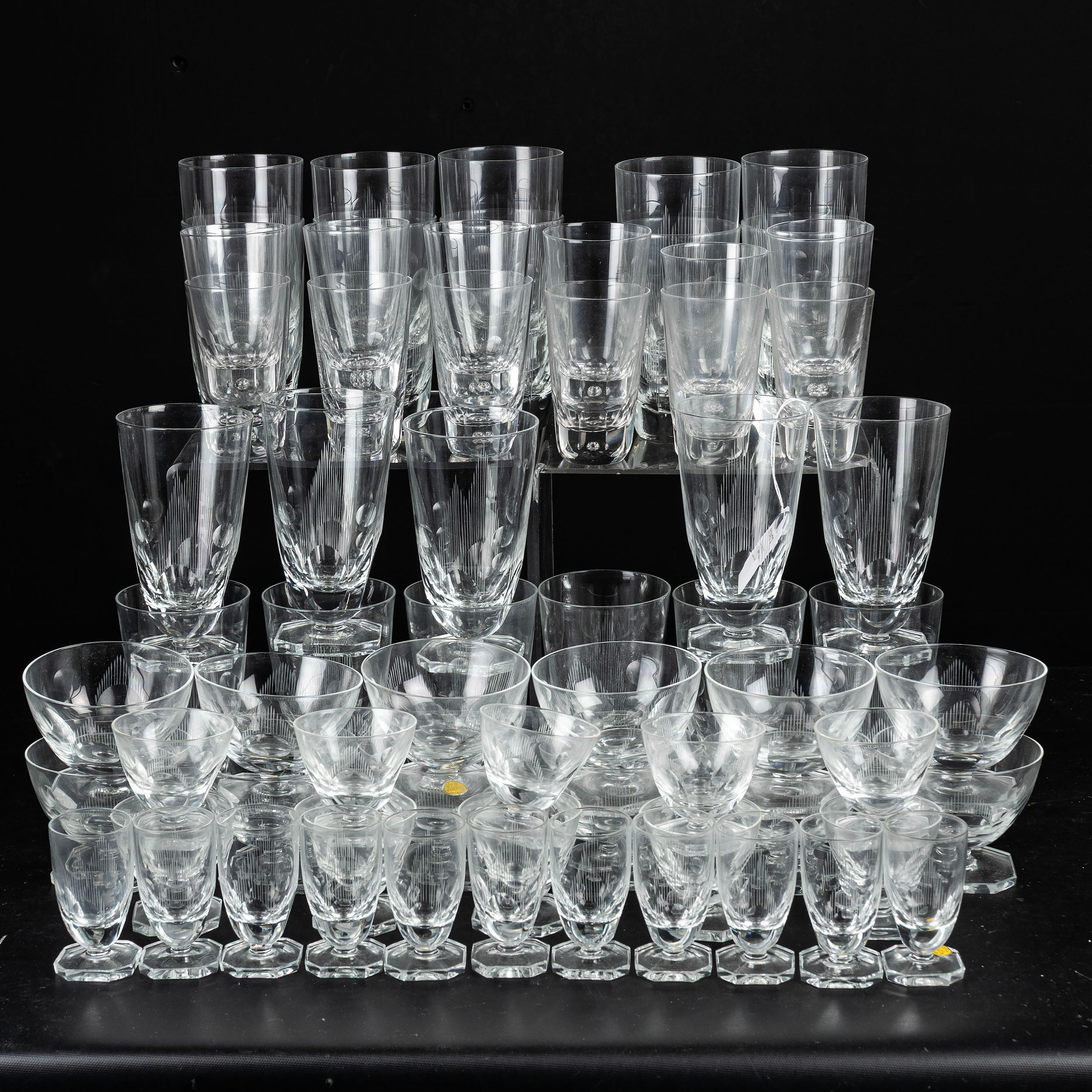 GLASSERVIS, 67 delar, Kosta.