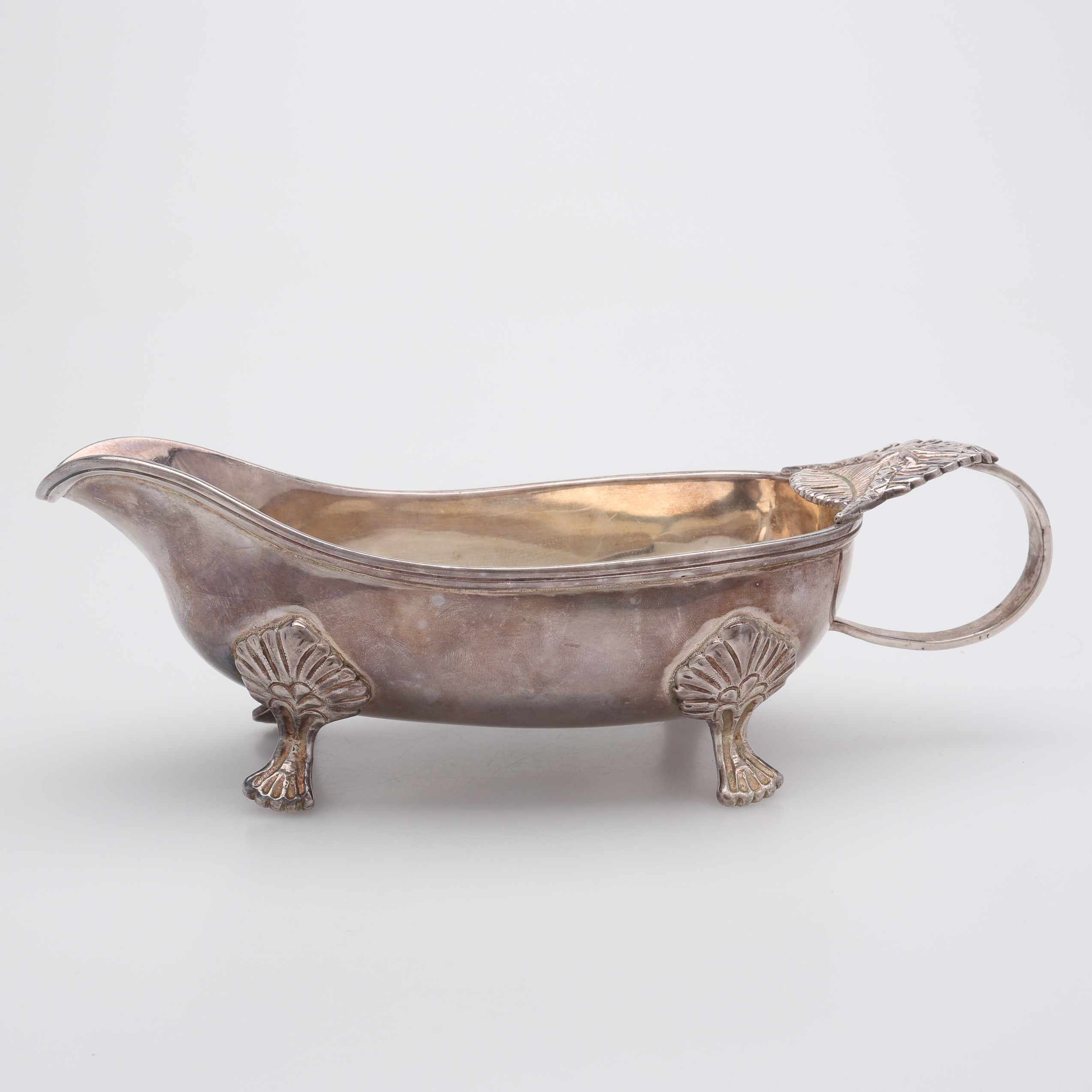 SÅSSNIPA, GEORGE III-STIL, silverpläterad vitmetall, sannolikt antik.