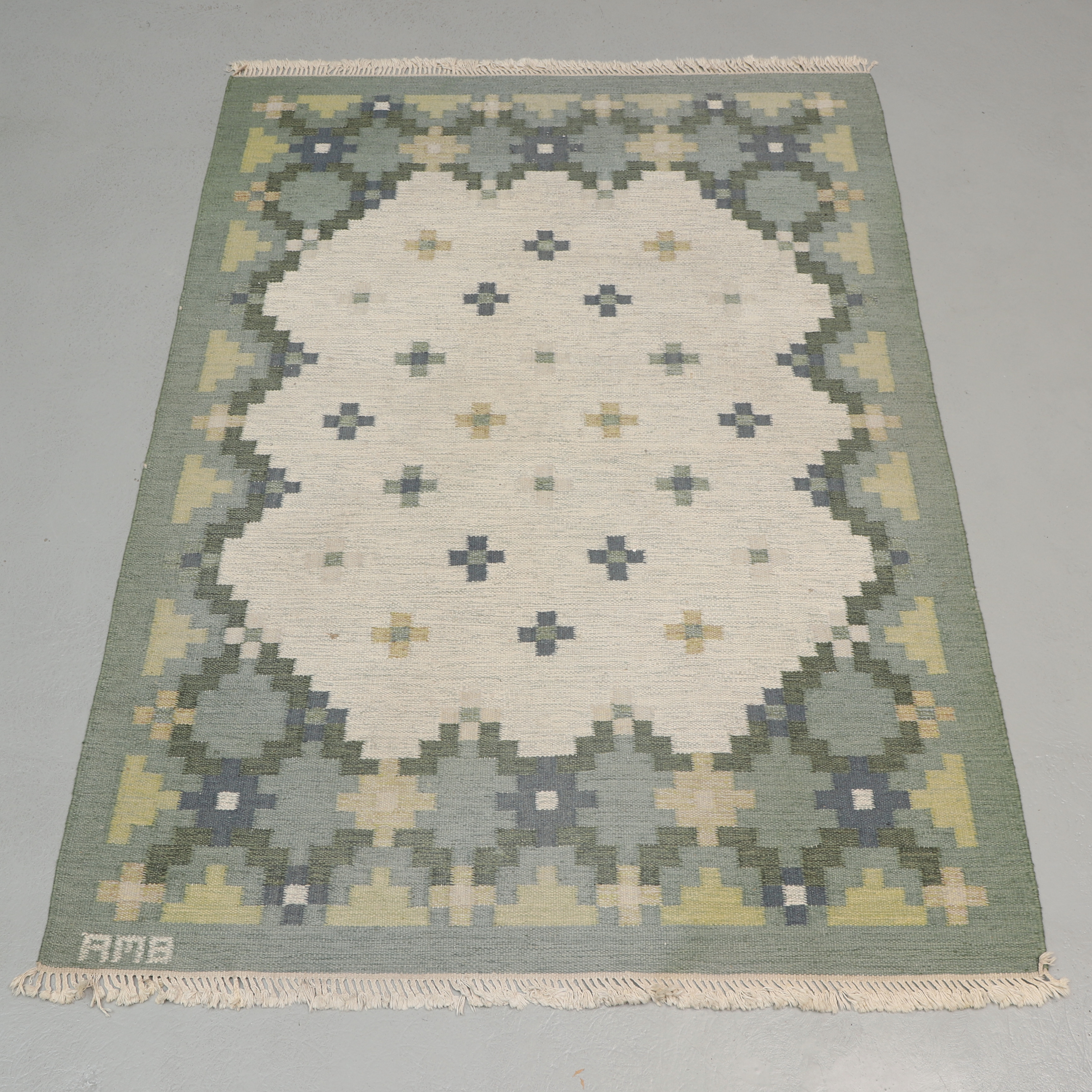 ANNE-MARIE BOBERG, matta, röllakan, signerad AMB, 171x239 cm.