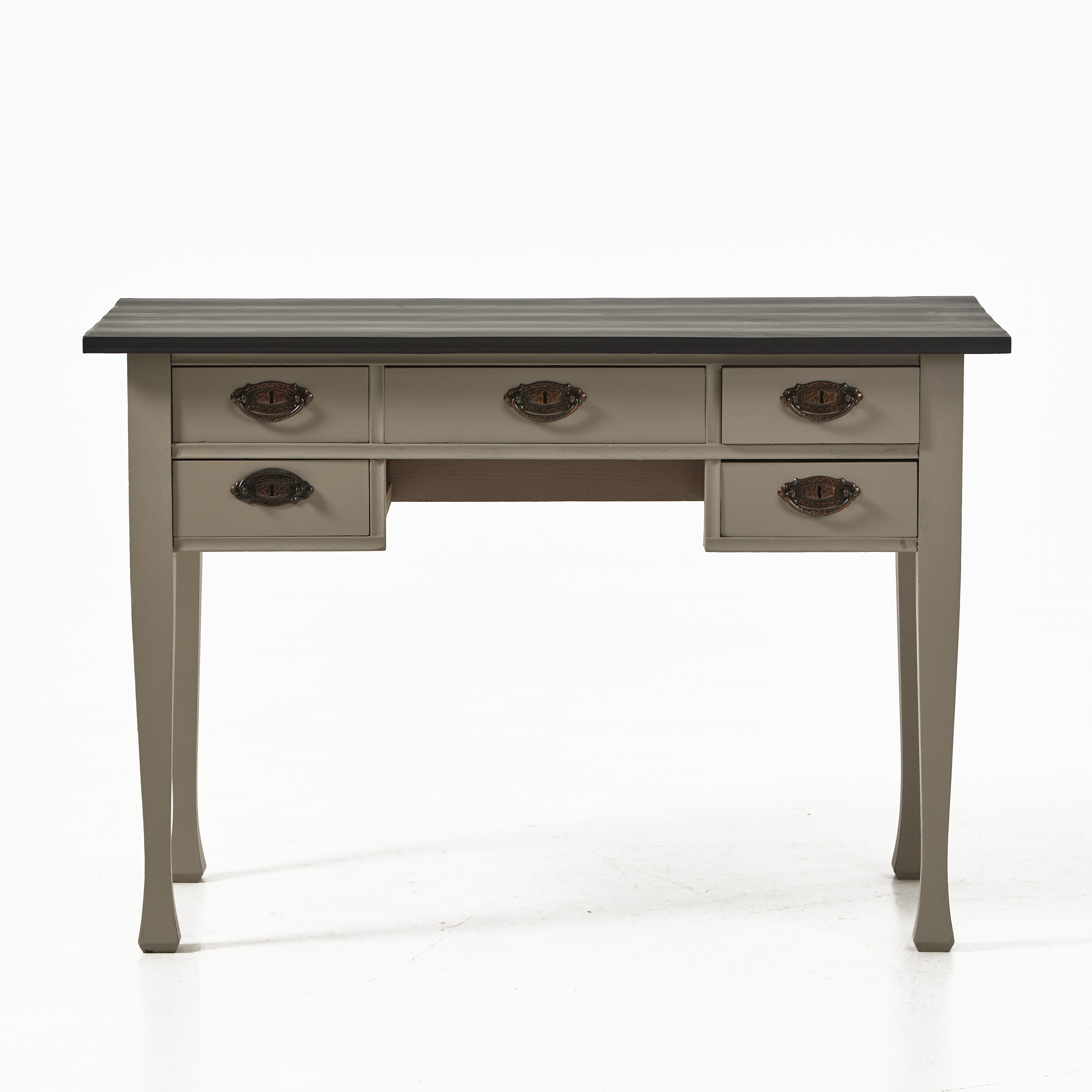 SKRIVBORD, jugend, 1900-talets början, bemålat, beslag av patinerad metall märkta A-B Br. Miller.