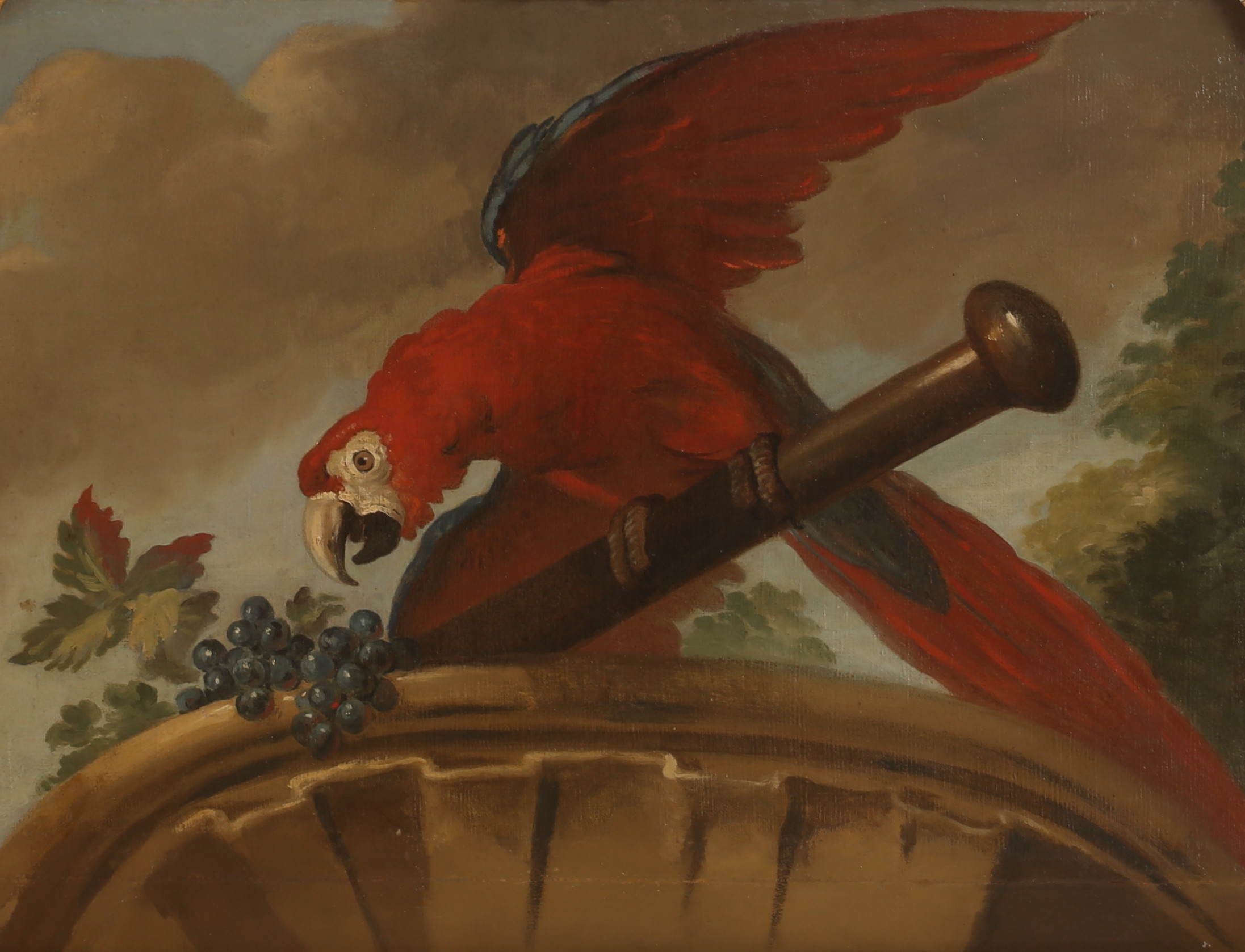 OKÄND KONSTNÄR, olja på pannå, 1800-tal.
