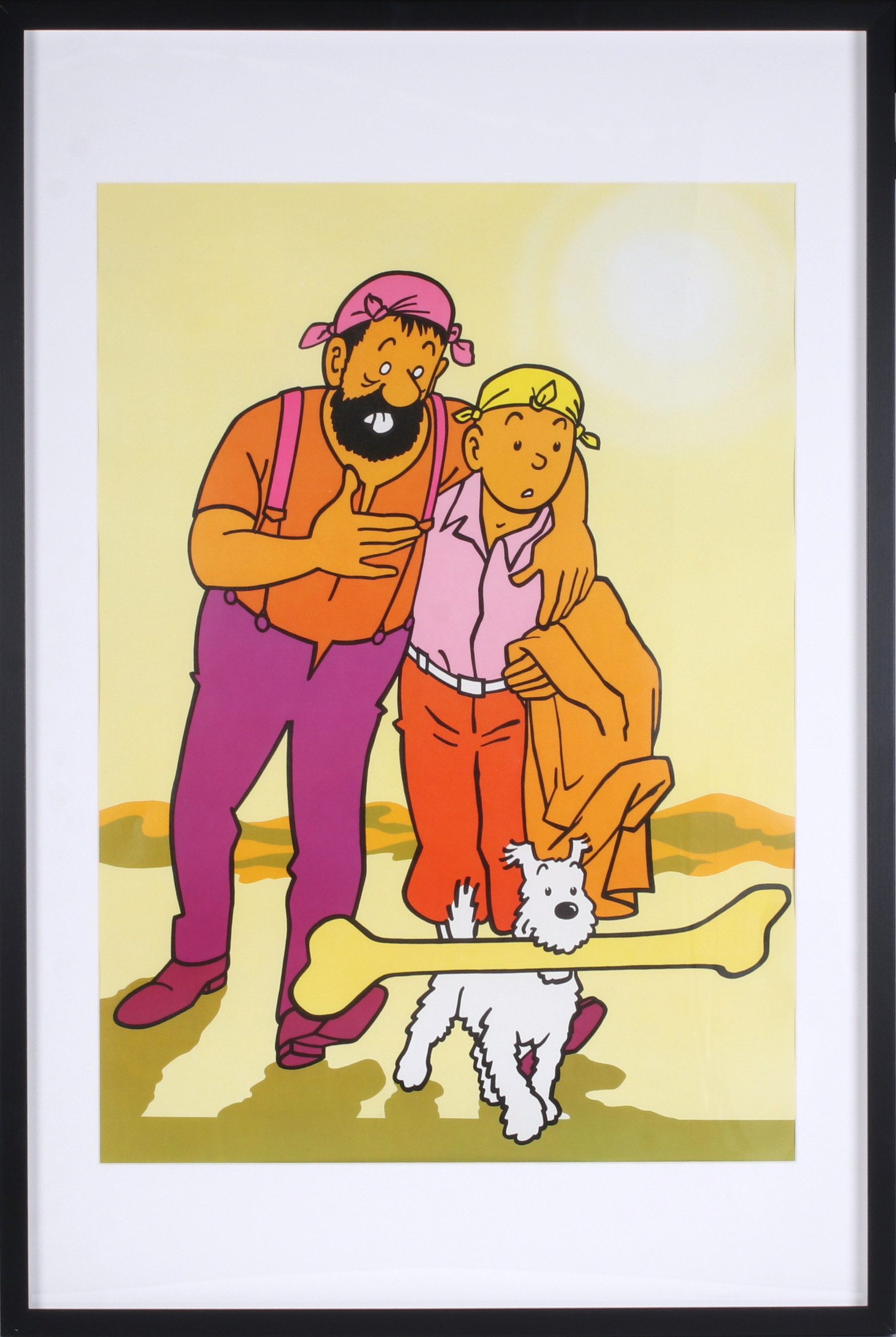 AFFISCH, Tintin och kapten Haddock, Inspiration AB, Stockholm, 1970.