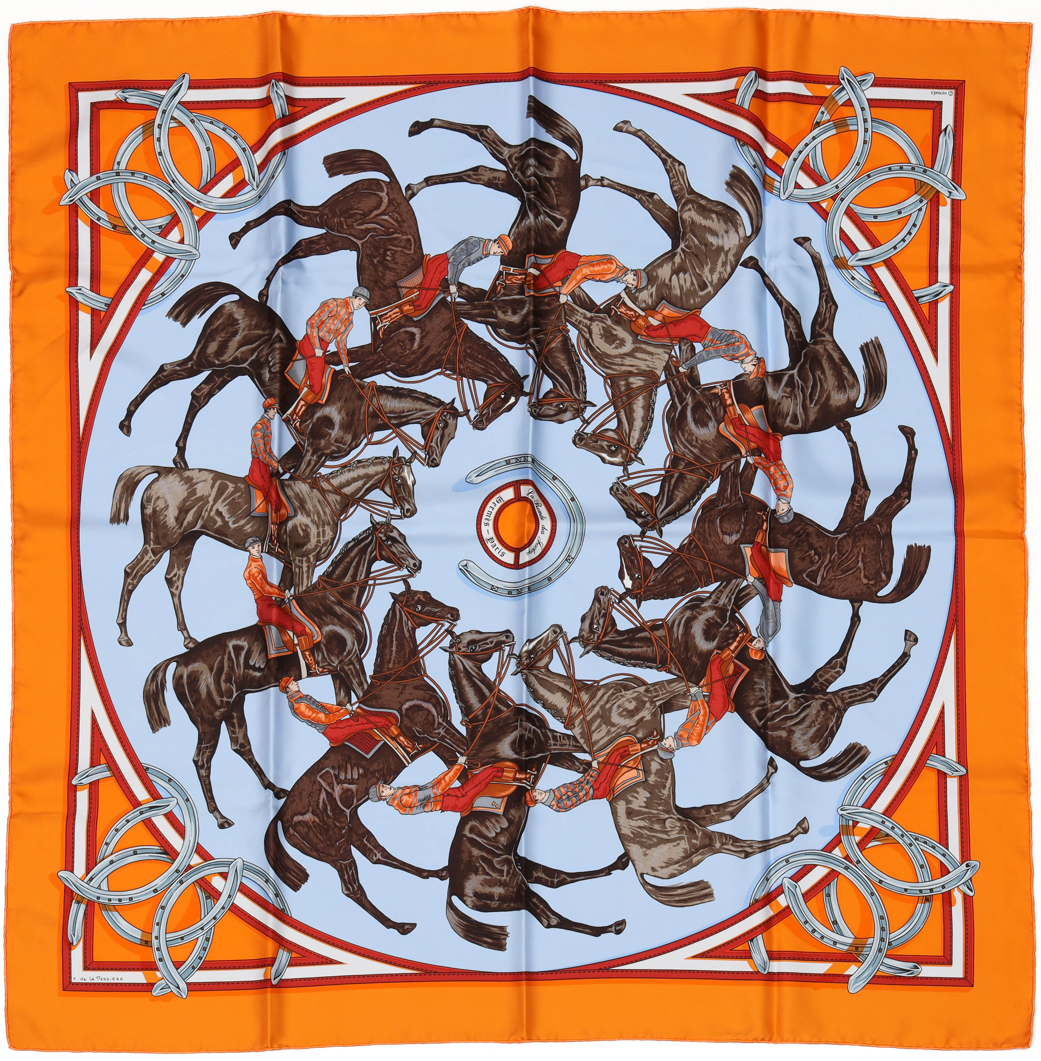 HERMÈS, Scarf, "La Ronde des Jockeys", siden, Paris, Frankrike.