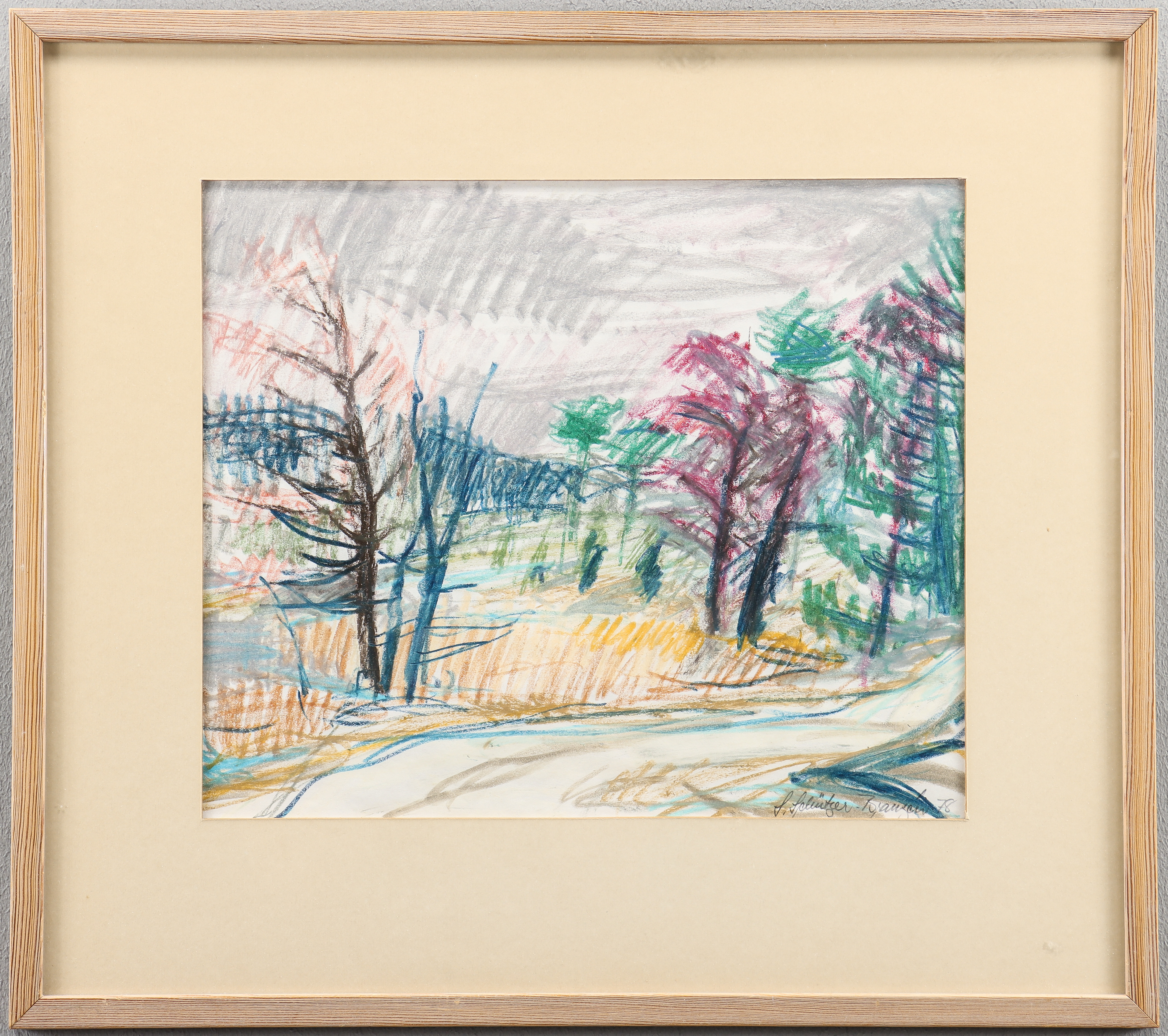 SVEN SCHÜTZER-BRANZÉN. Pastell, signerad 78.