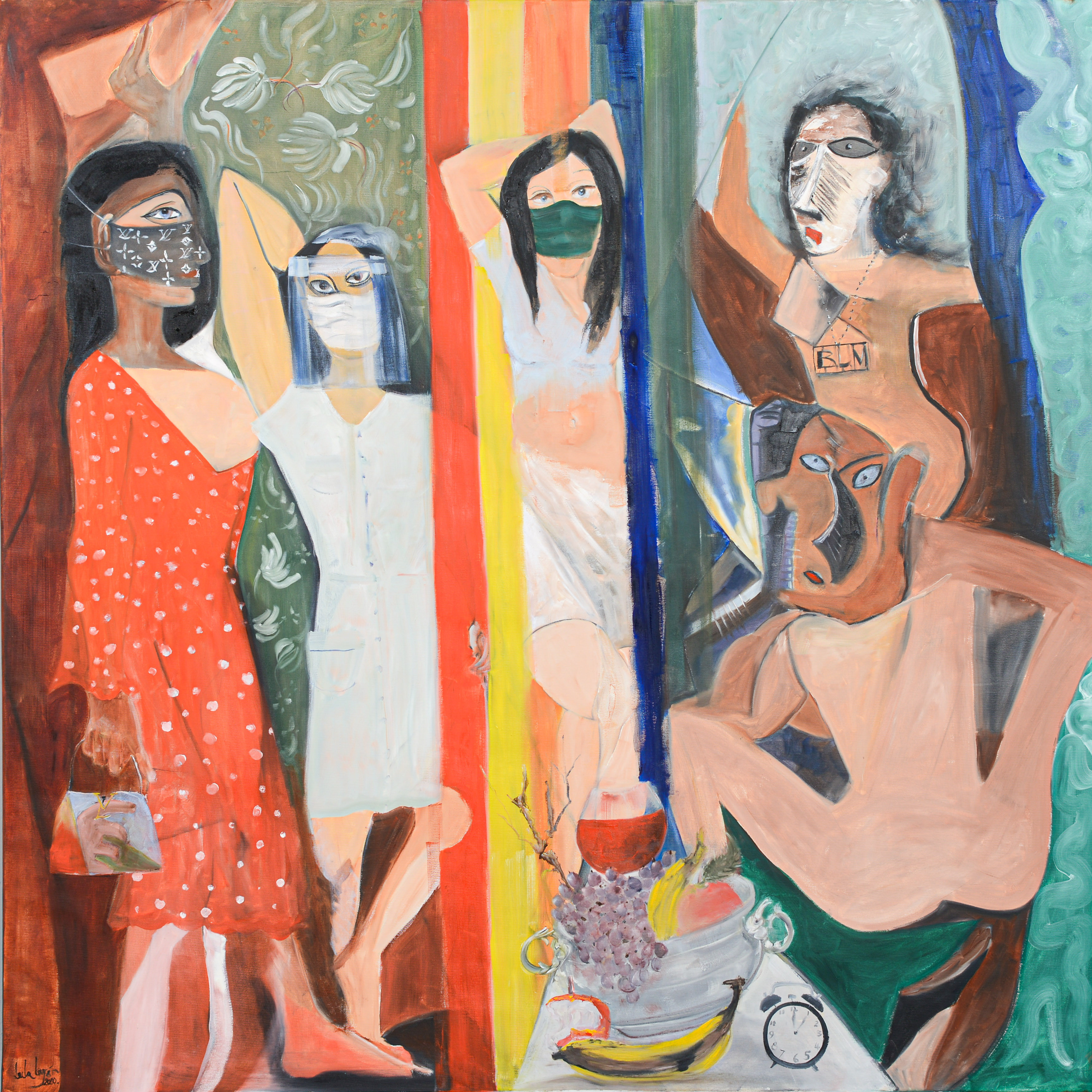 LEILA LAGRÉN. "Femme du Monde", olja på duk, signerad.