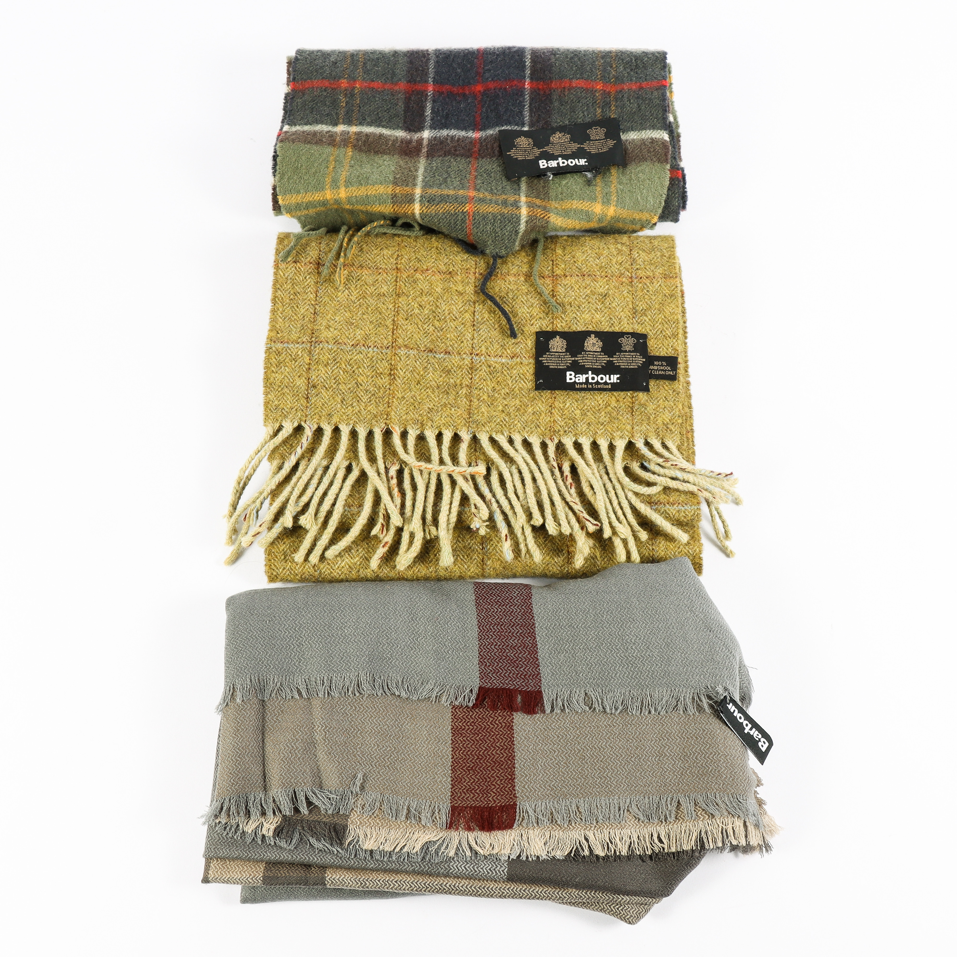 BARBOUR halsdukar 3 st.
