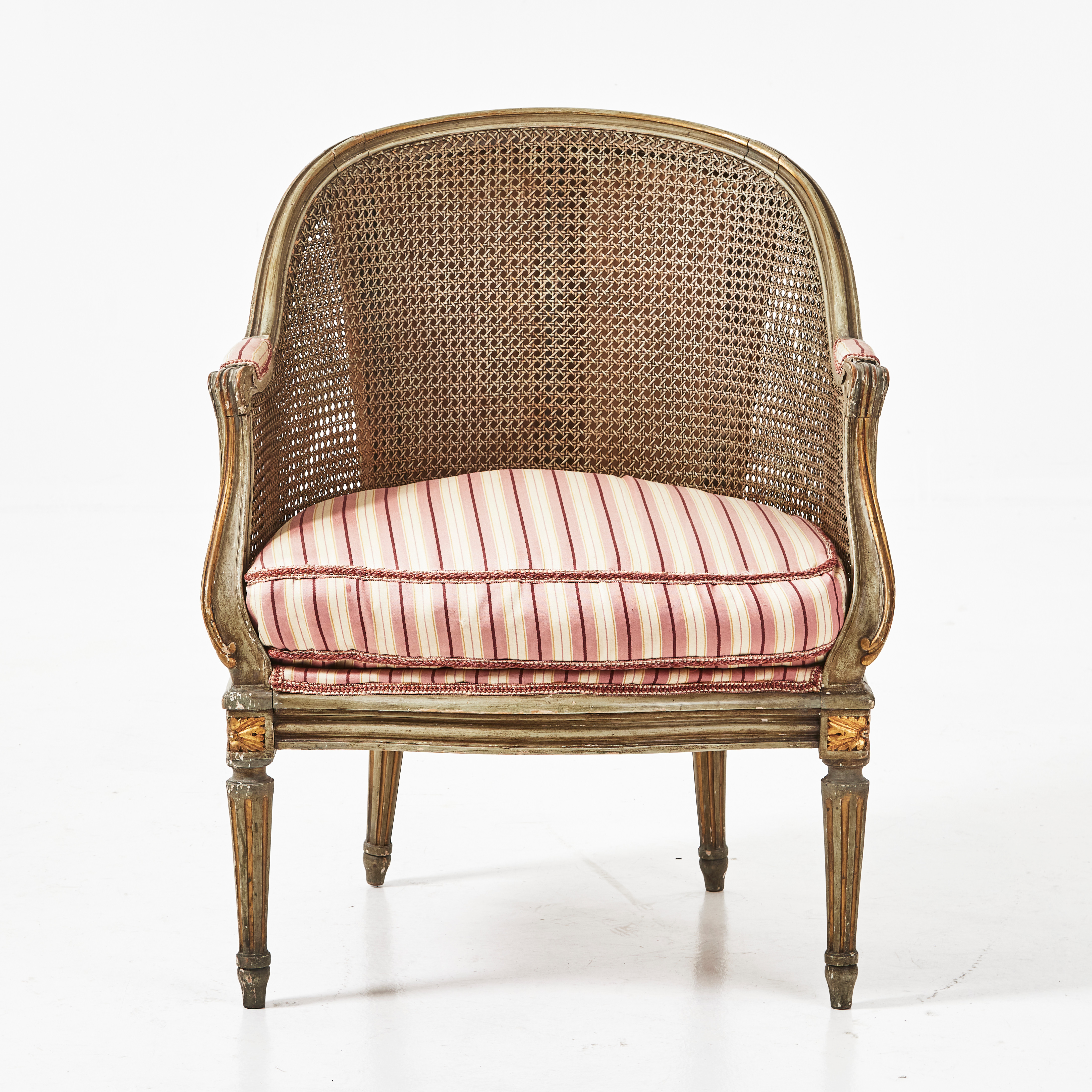 FÅTÖLJ, gustaviansk stil, rotting, 1900-talets första kvartal, vändbar plymå.