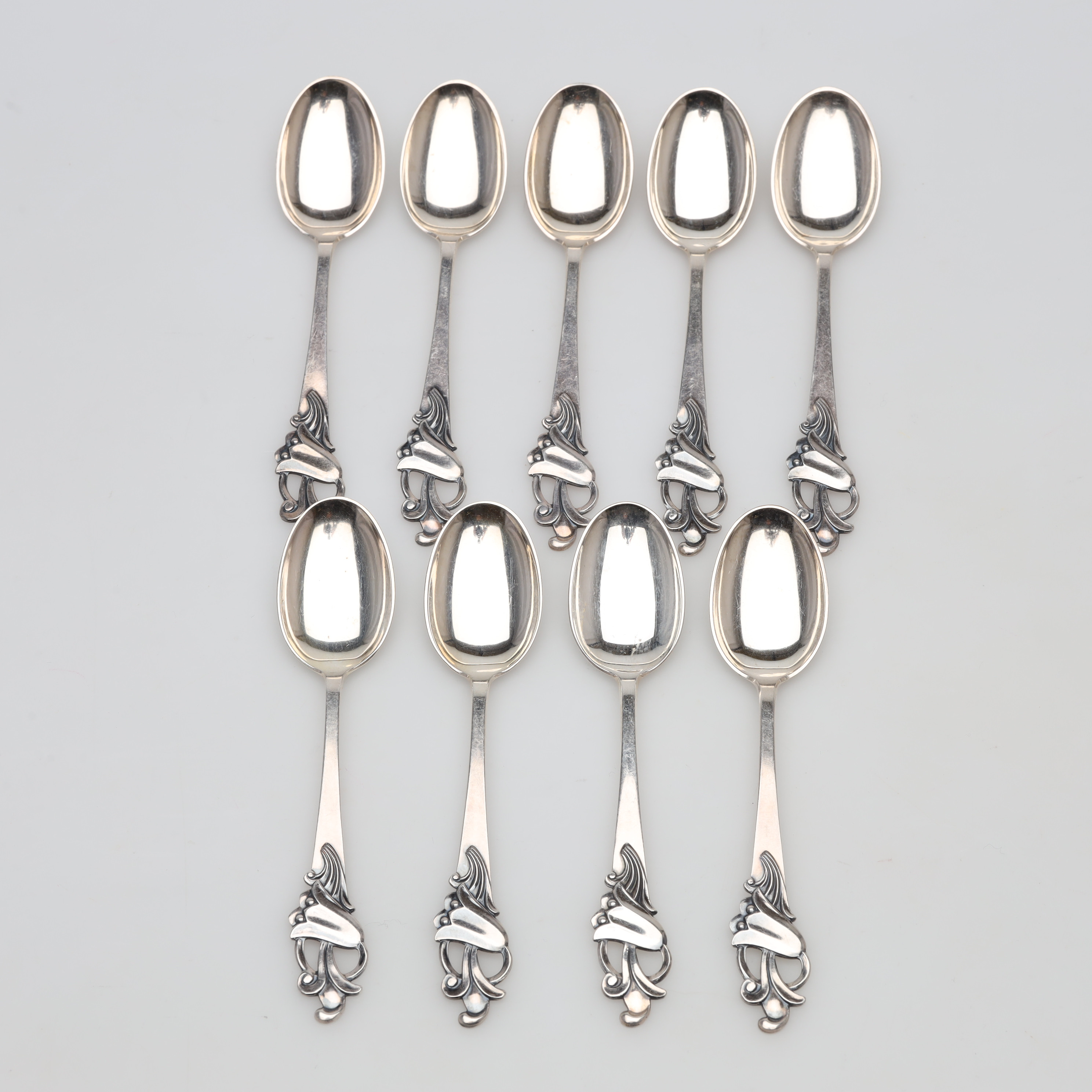 SKEDAR 9 stycken, silver, modell Blåklocka, vikt ca 91 gram.