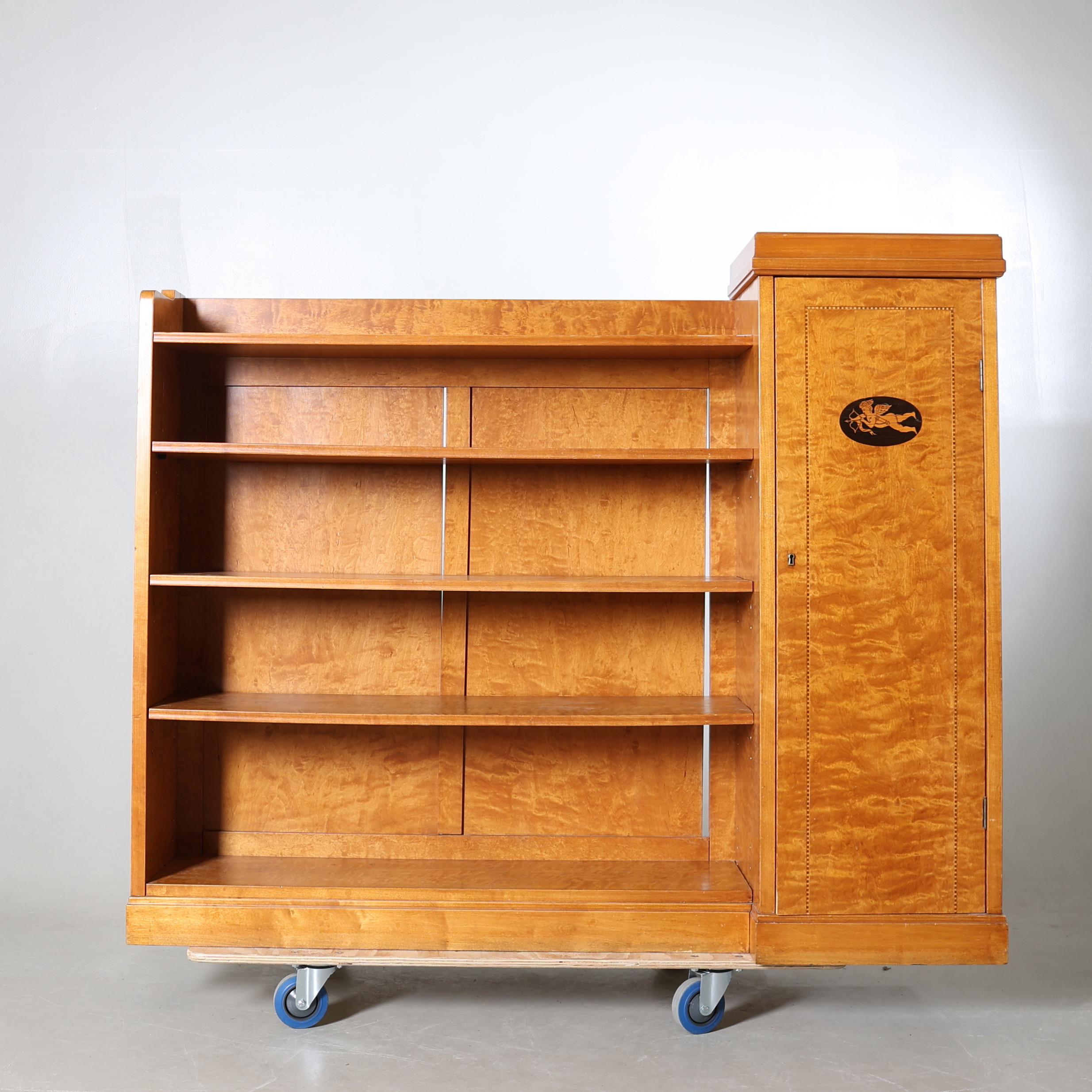 BOKHYLLA, björkfaner, Swedish Modern, 1930-/40-tal.