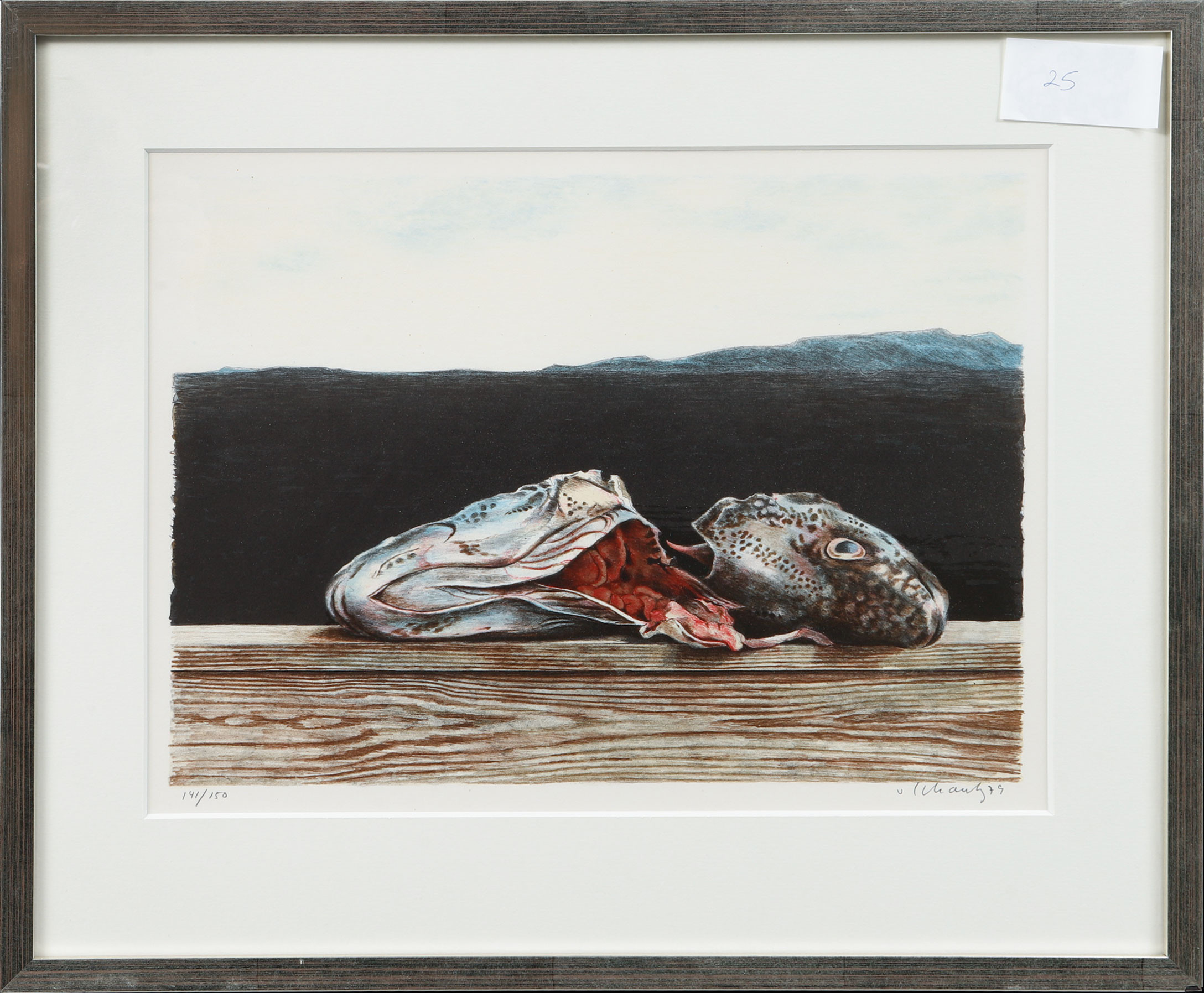 PHILIP VON SCHANTZ. Fiskrens, färglitografi, signerad och numrerad 141/150.