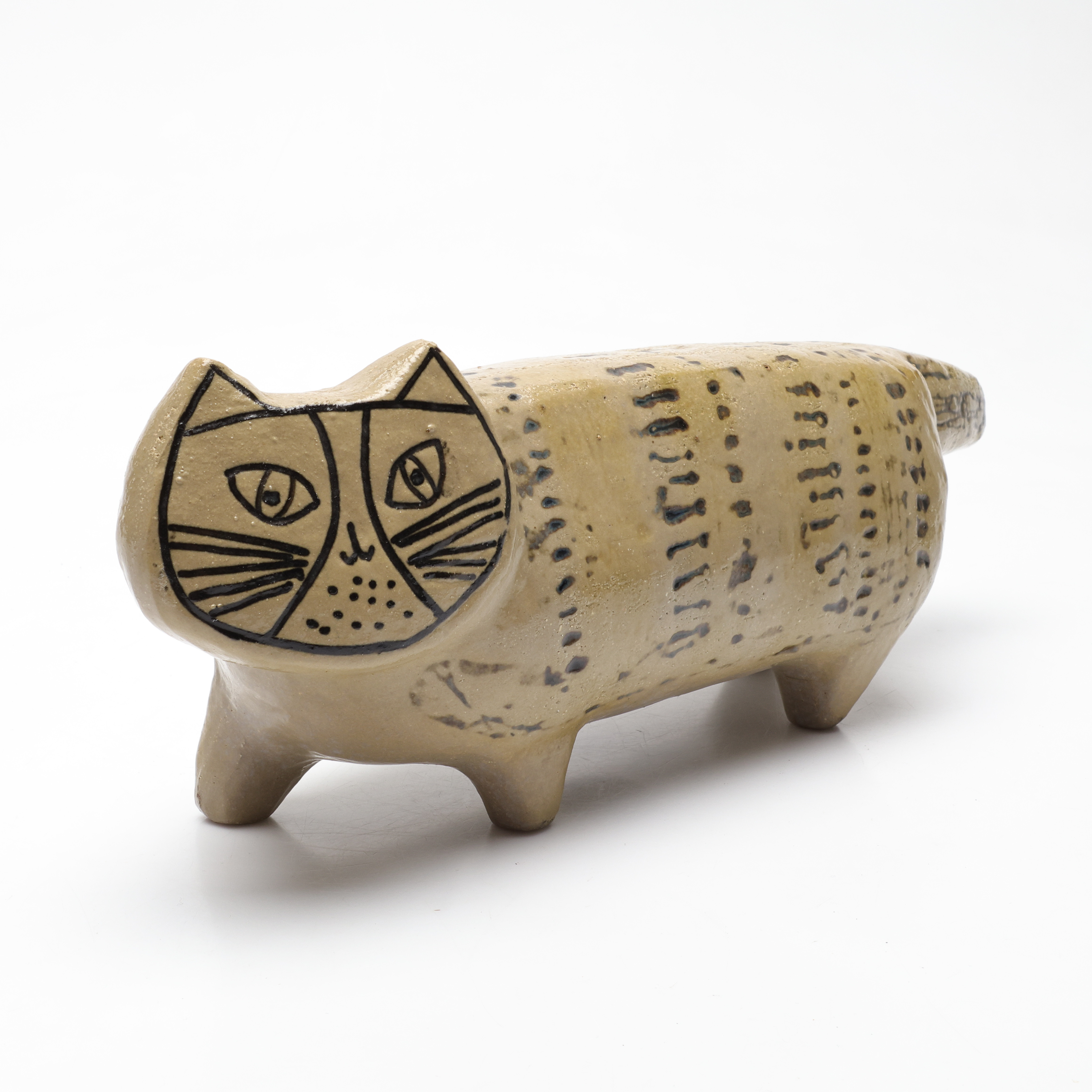 LISA LARSON. figurin, stengods, "Katt", ur serien Stora Zoo, Gustavsberg.