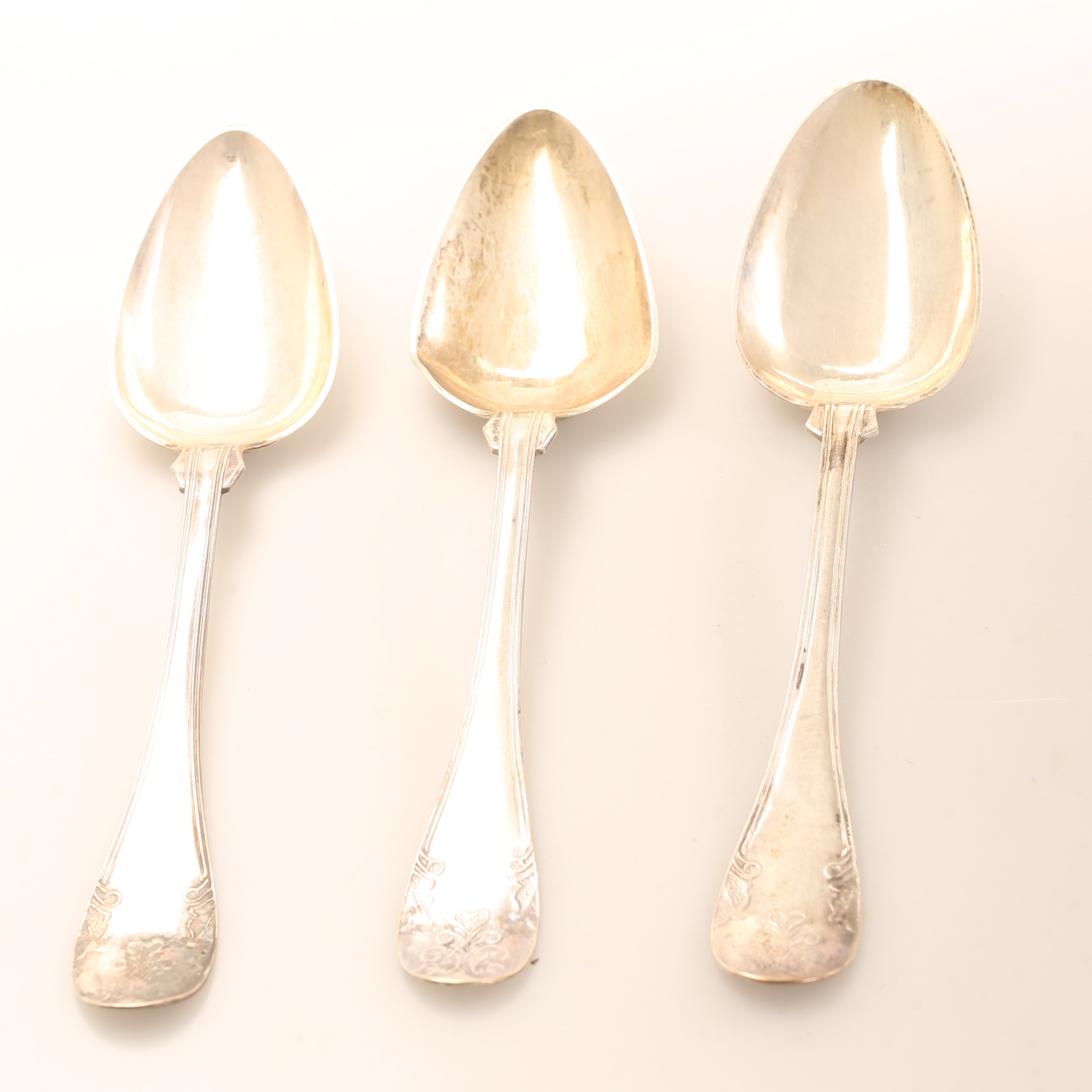 SKEDAR, 3 stycken, silver 1800-tal.