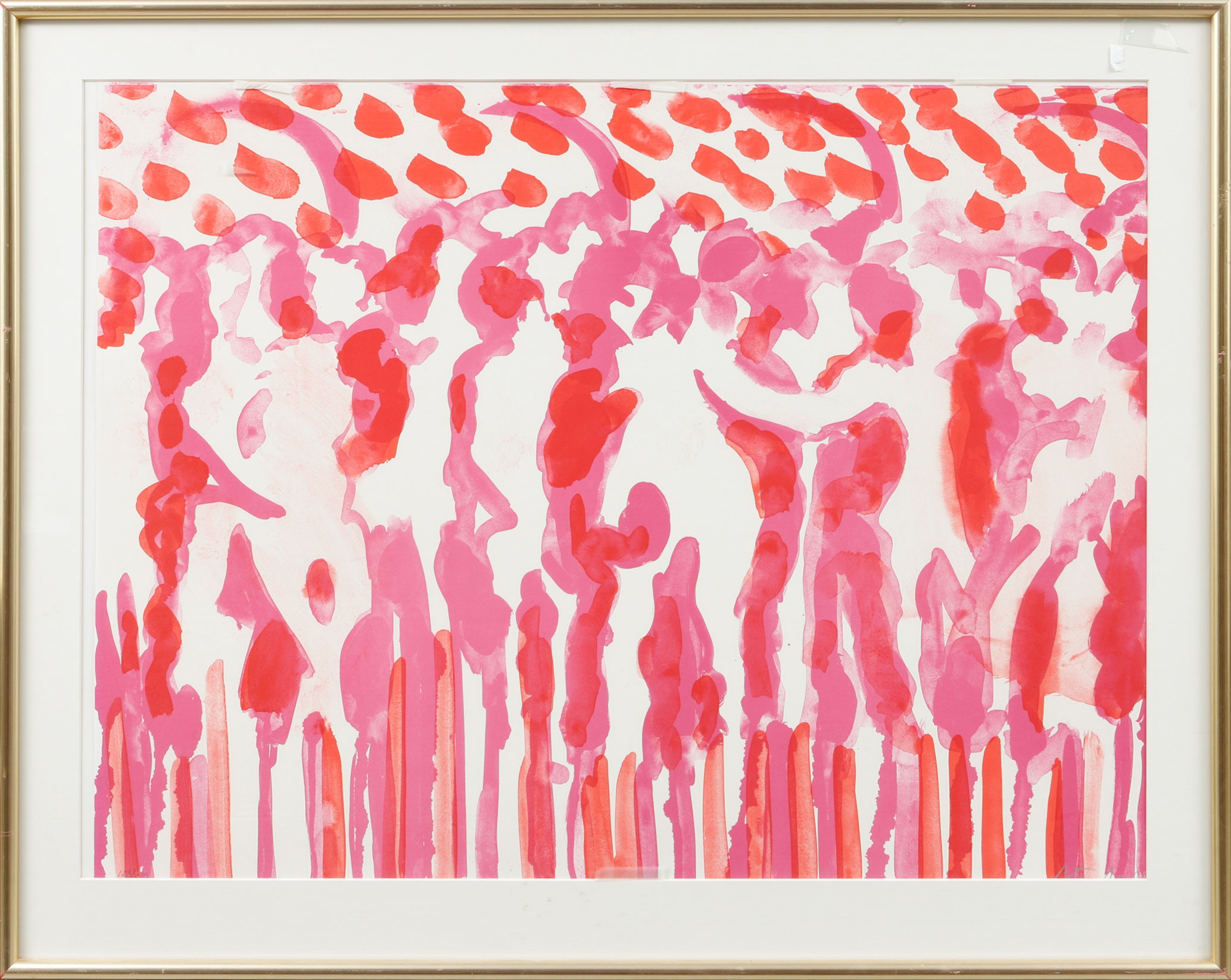 PETER DAHL. Figurkomposition, färglitografi, signerad och numrerad 122/210.