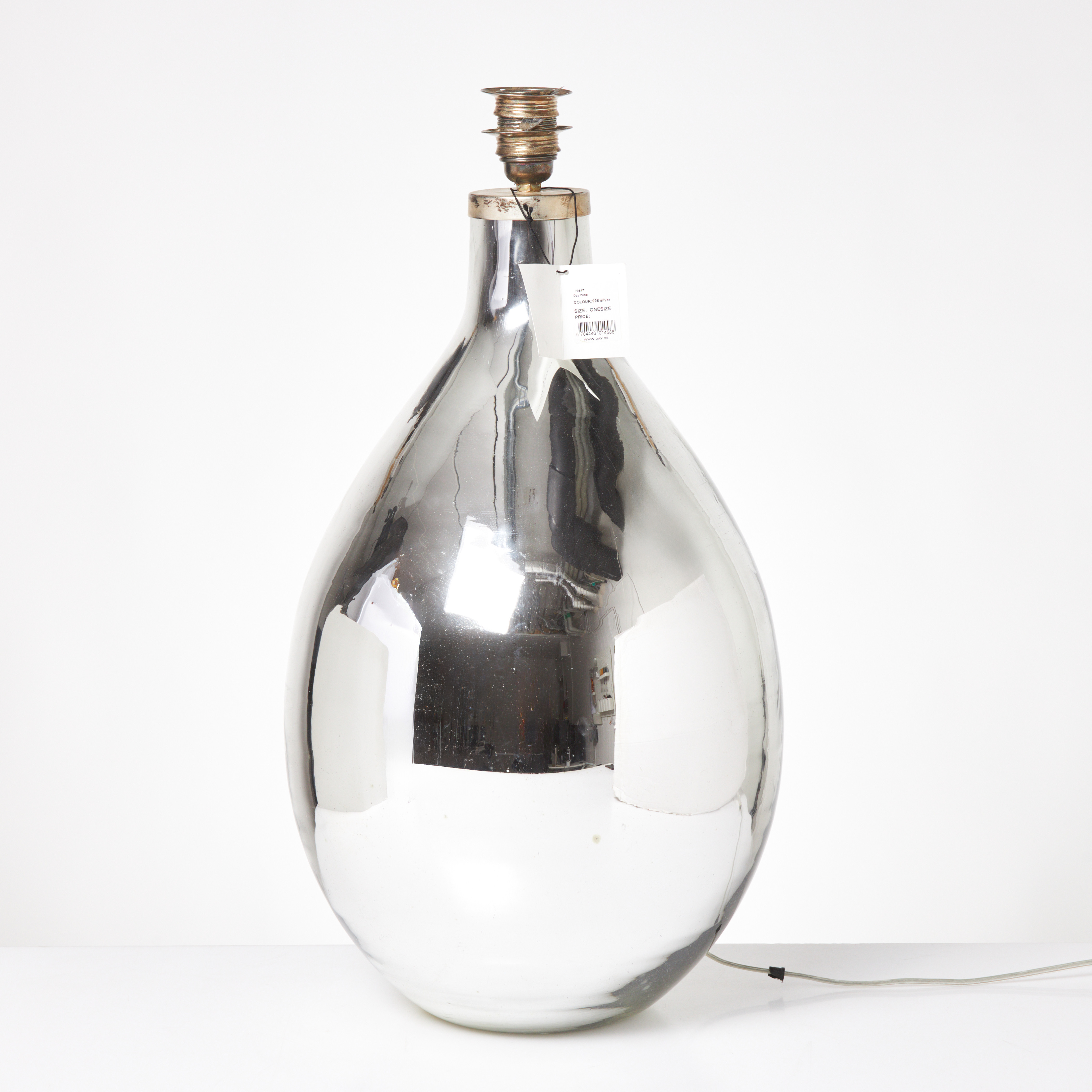 DAY BIRGER & MIKKELSEN HOME, bordslampa, Danmark, vitmetall, kalebassformad.
