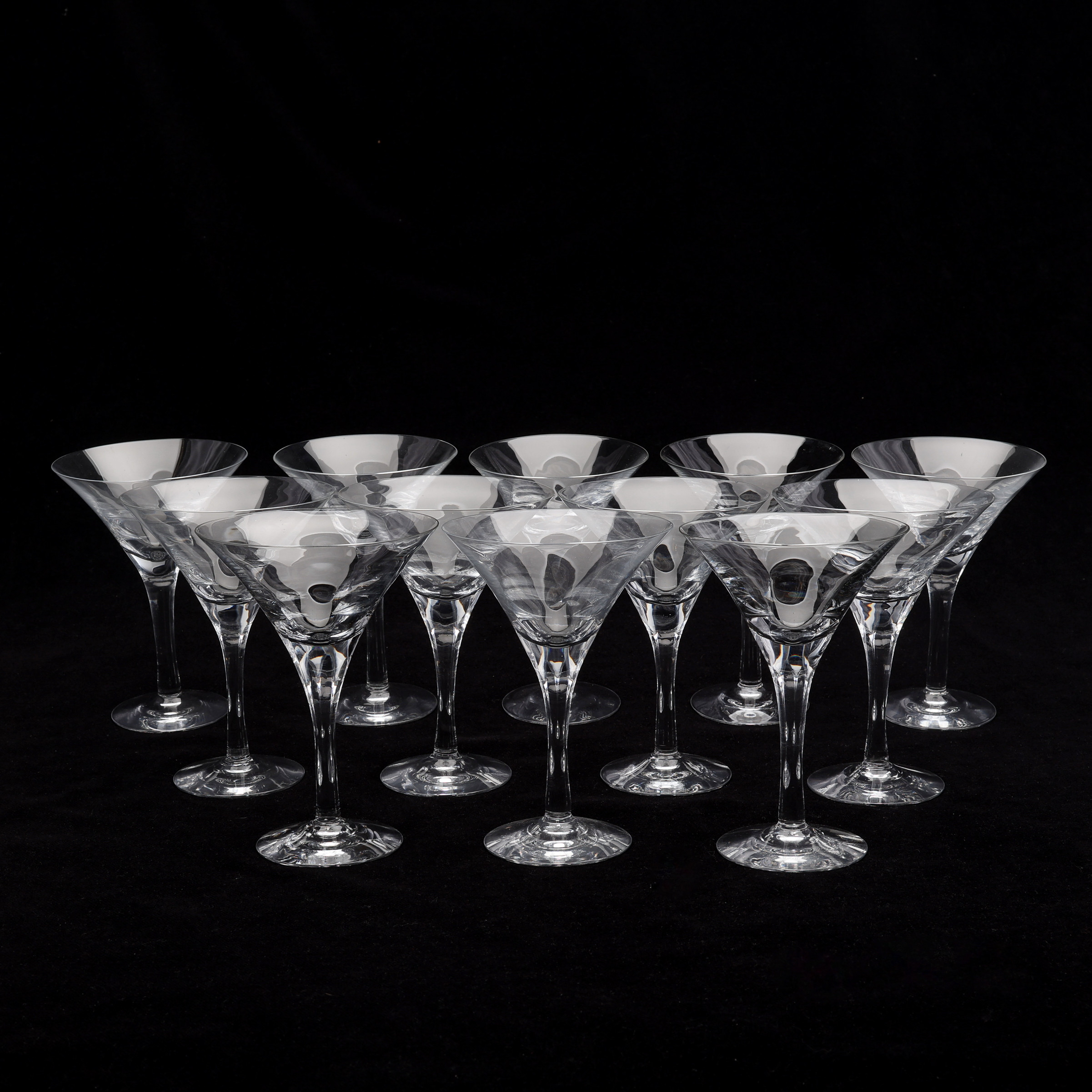 BERTIL VALLIEN. COCKTAILGLAS, 12 STYCKEN, "CHATEAU", KOSTA BODA.