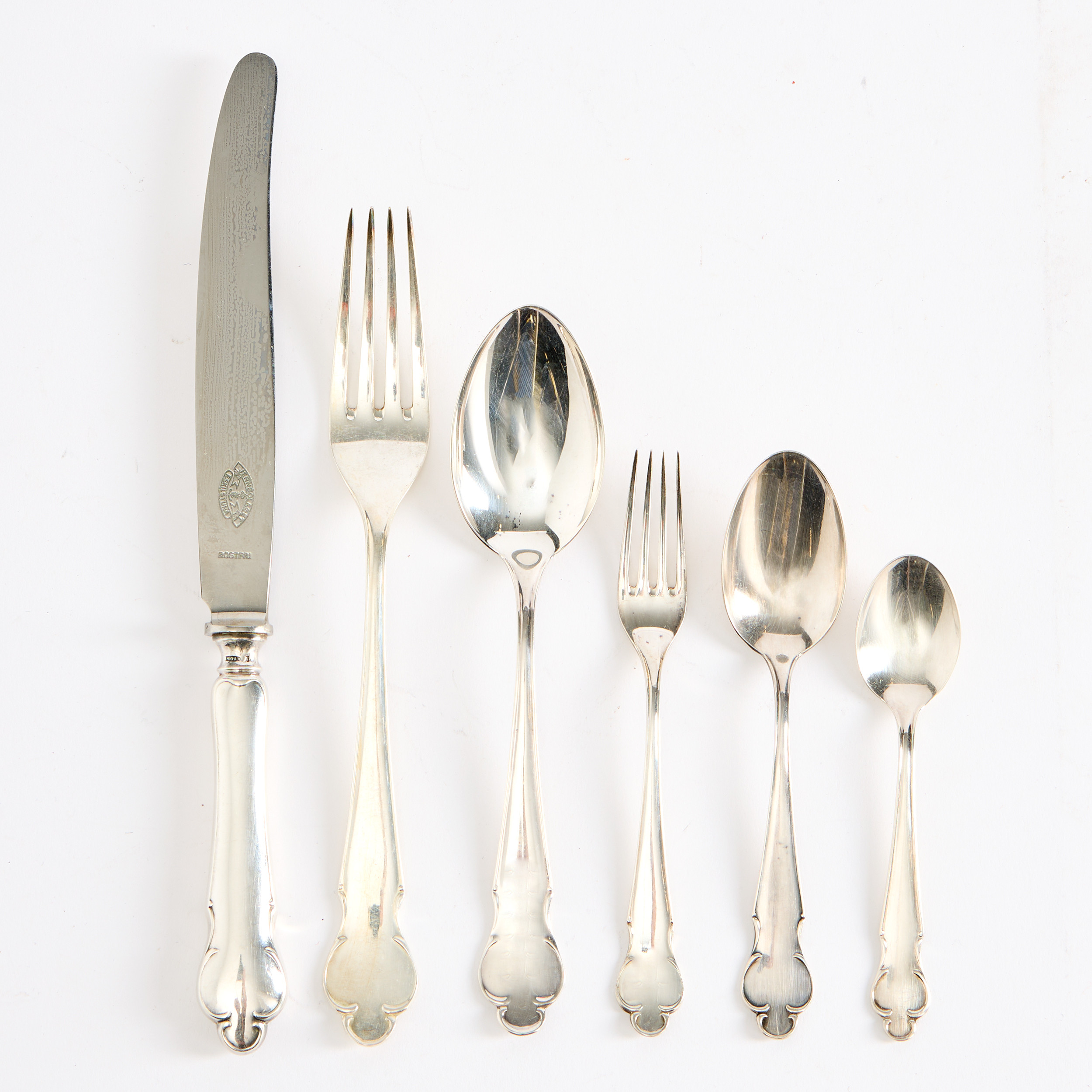 BESTICK "Disa" 67 delar silver MGAB Uppsala 1950-tal.