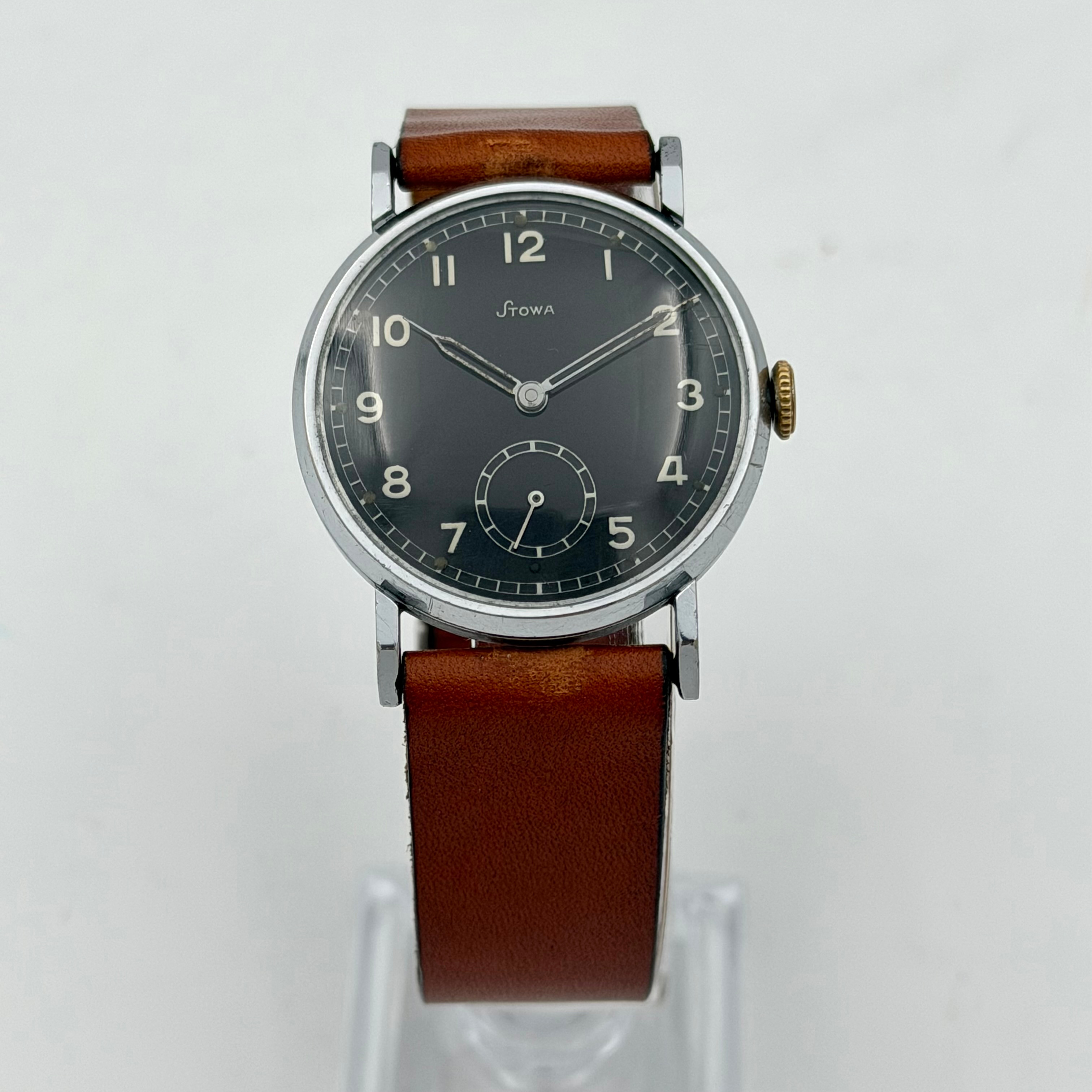 STOWA, armbandsur, 1940-tal, militärmodell, manuell, stål.