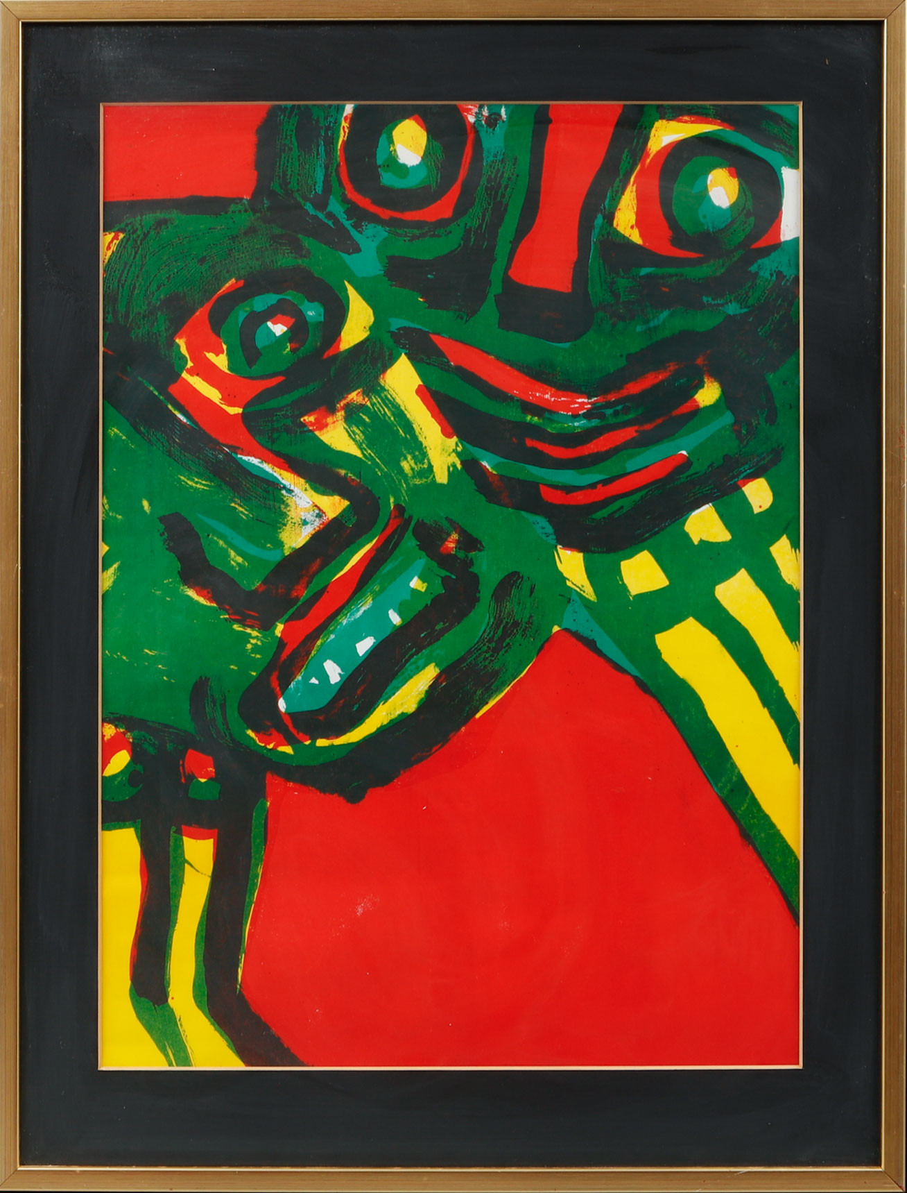 BENGT LINDSTRÖM. Figuromposition, färglitografi.