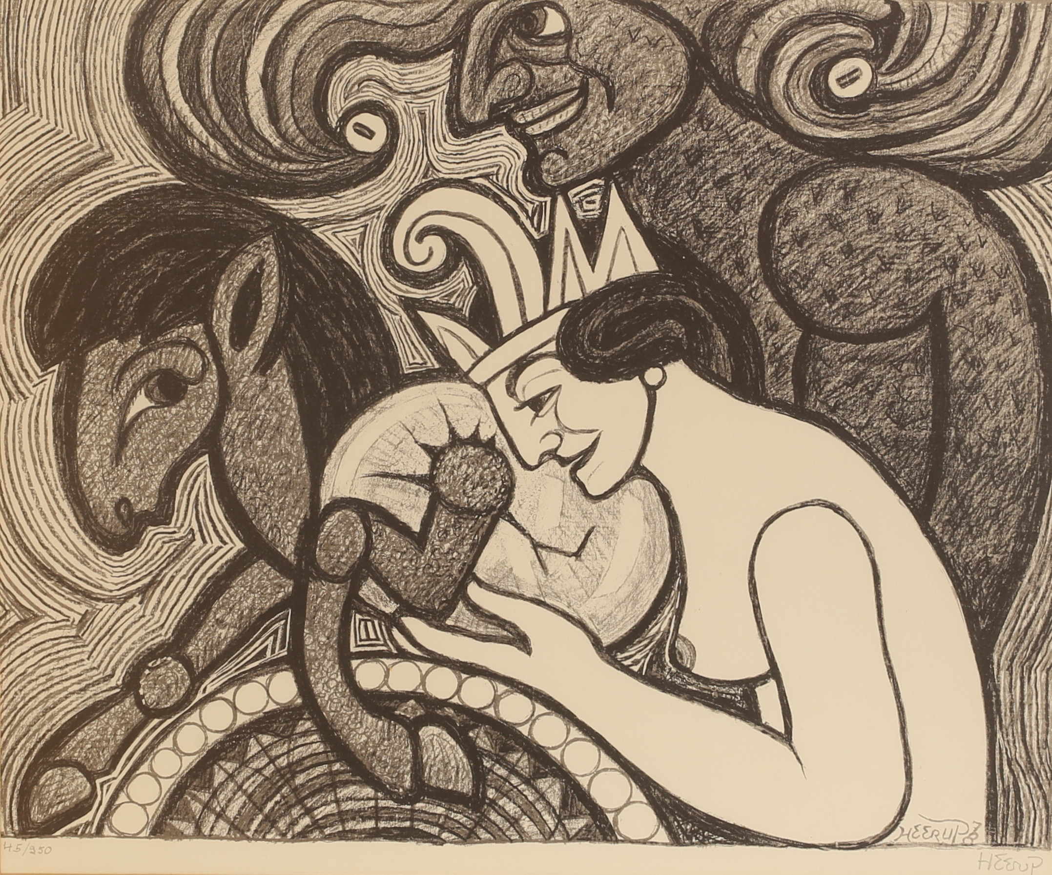 HENRY HEERUP. Litografi, signerad, 45/250.