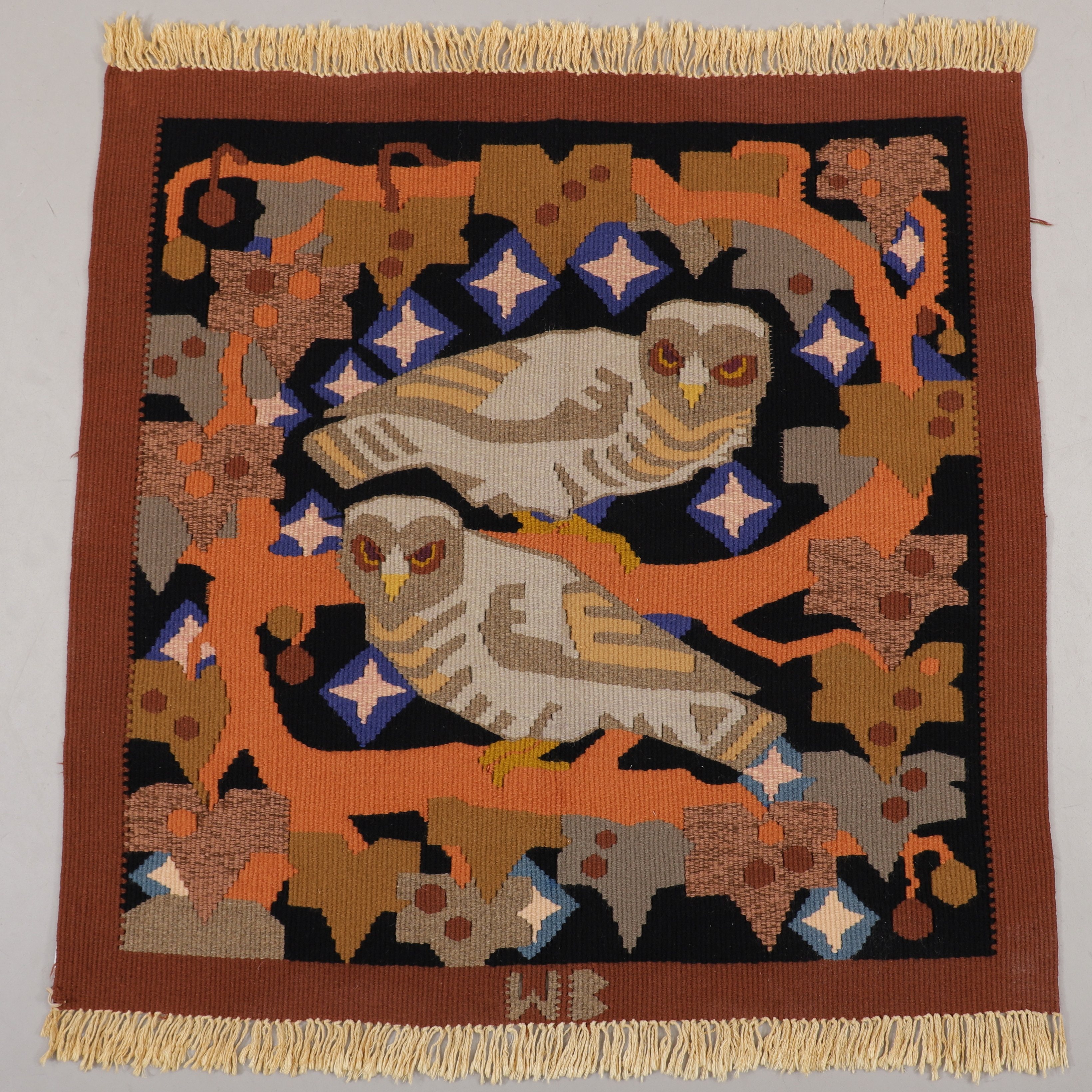 WANDA BIBROWICZ. Bonad med ugglor, jugend, 1900-talets första hälft.