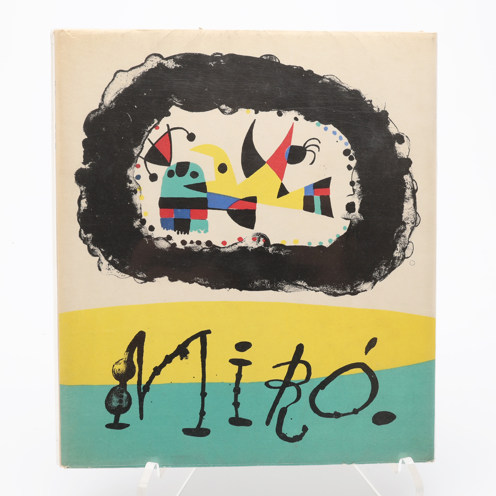 MODERNISM. JACQUES PREVERT'S OCH ANDRÉ RIBEMONT-DESSAIGNE'S BOK OM JOAN MIRO 1956 MED TIO (10) ORIGINALLITOGRAFIER INKLUSIVE. OMSLAGEN.
