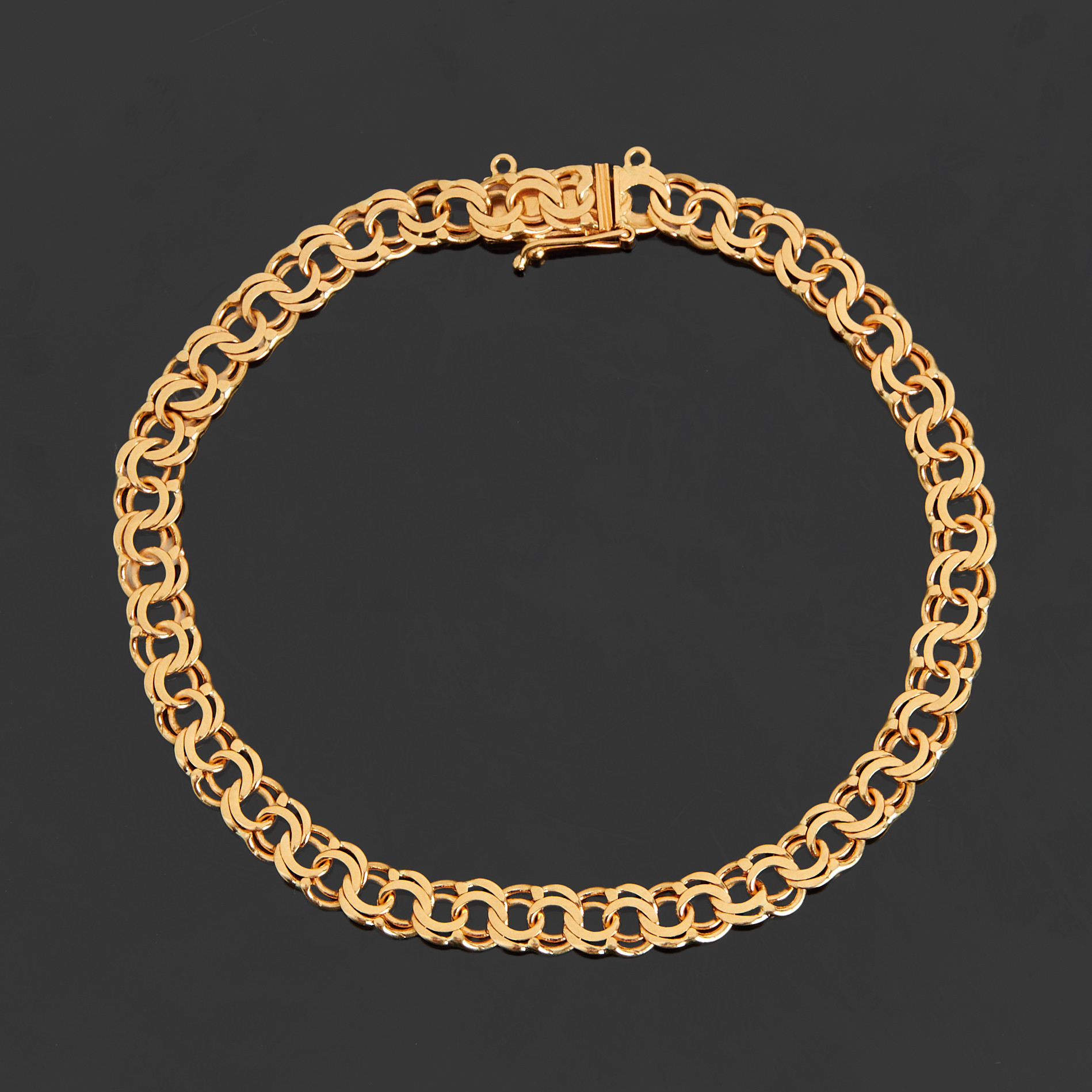 ARMBAND, 18k guld, bismarck-länk, Guldvaruhuset Aktiebolag, 1951, Stockholm.