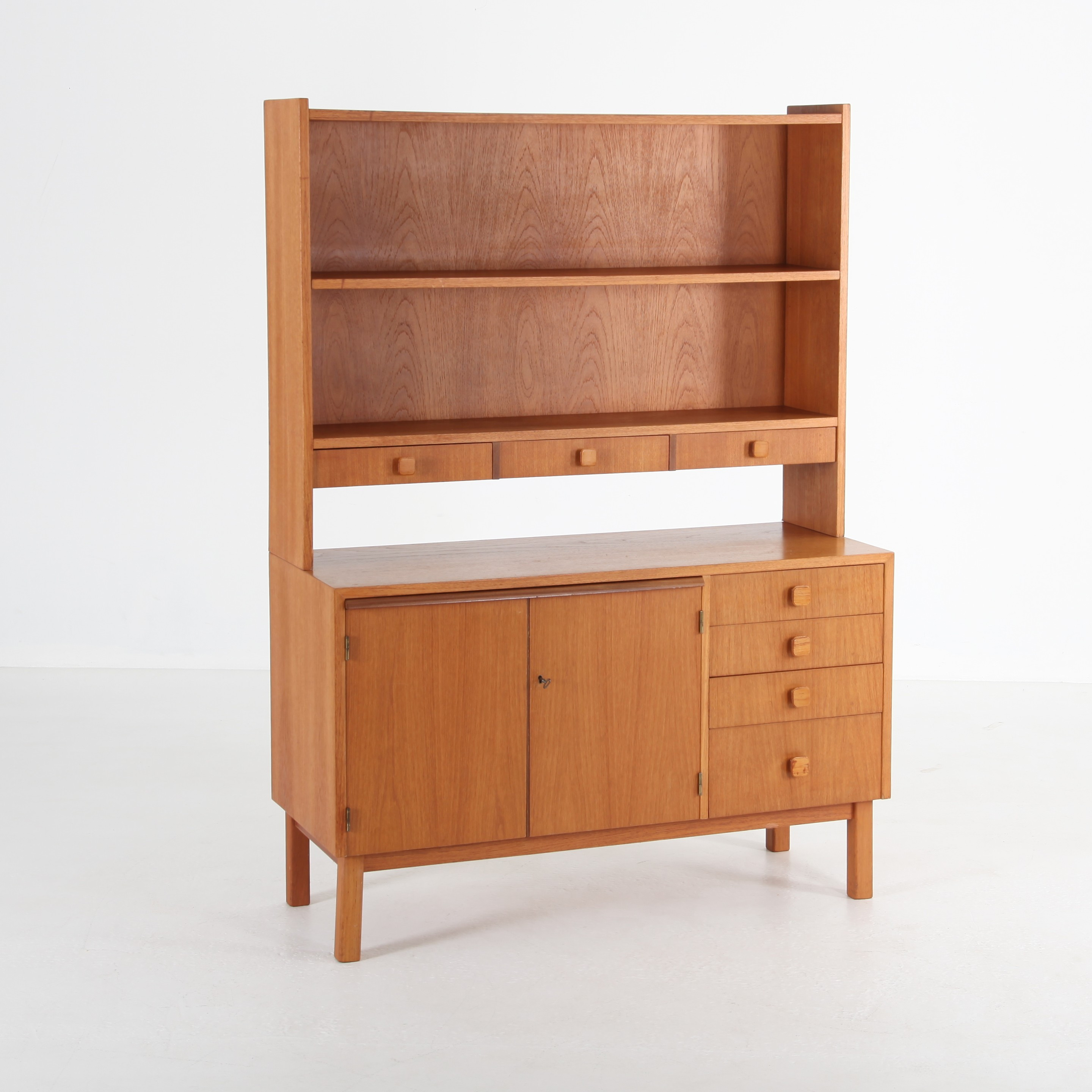BOKHYLLA, teak, 2 delar, Sverige 1960-tal.