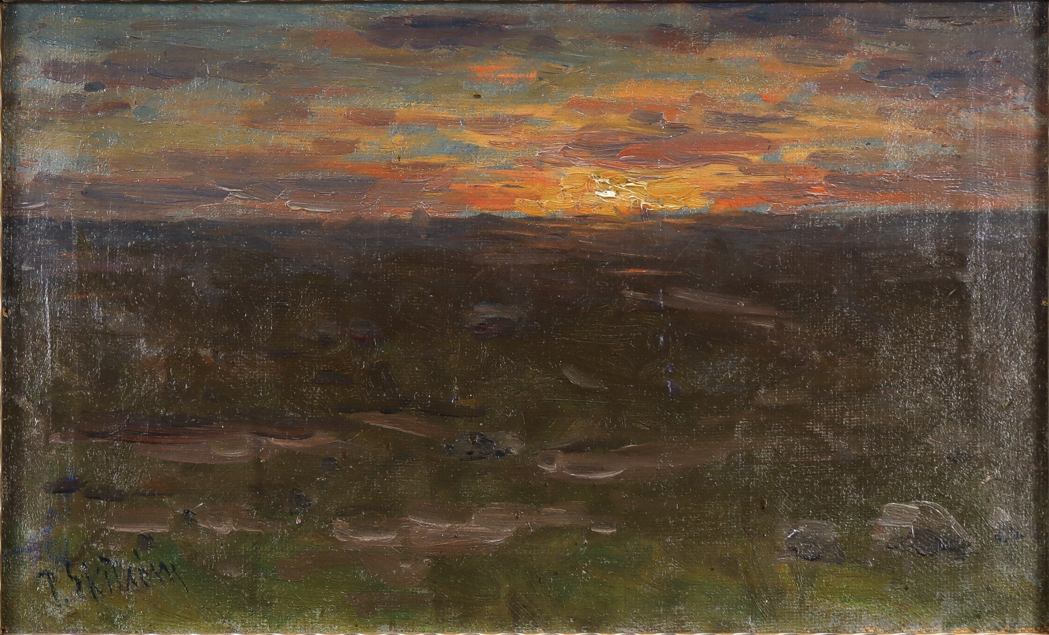 PER EKSTRÖM. Solnedgång, Öland.