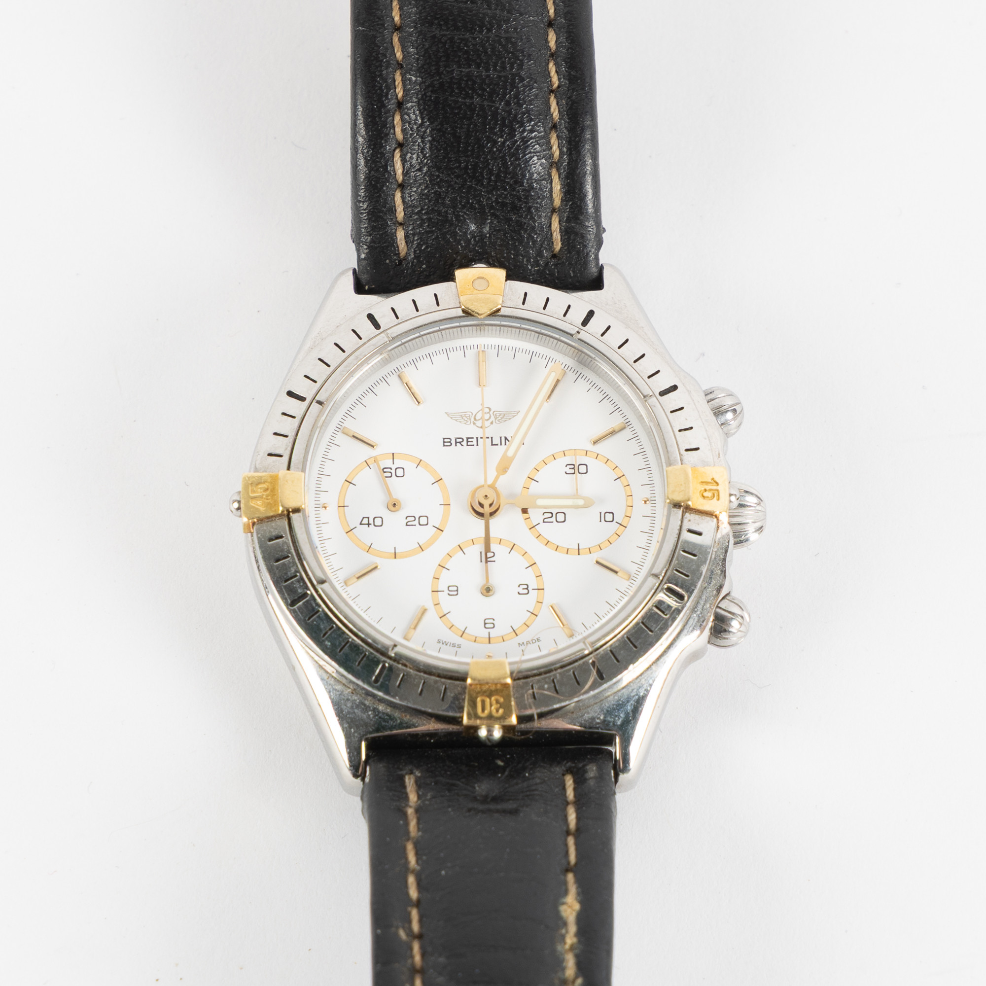 BREITLING, Callisto, armbandsur, 37 mm, stål, 1990-tal.