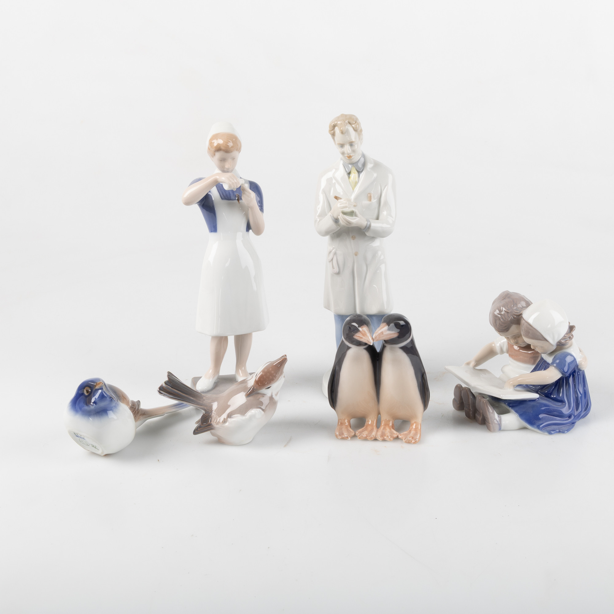 FIGURINER, Royal Copenhagen samt Bing & Gröndahl, 6 stycken.