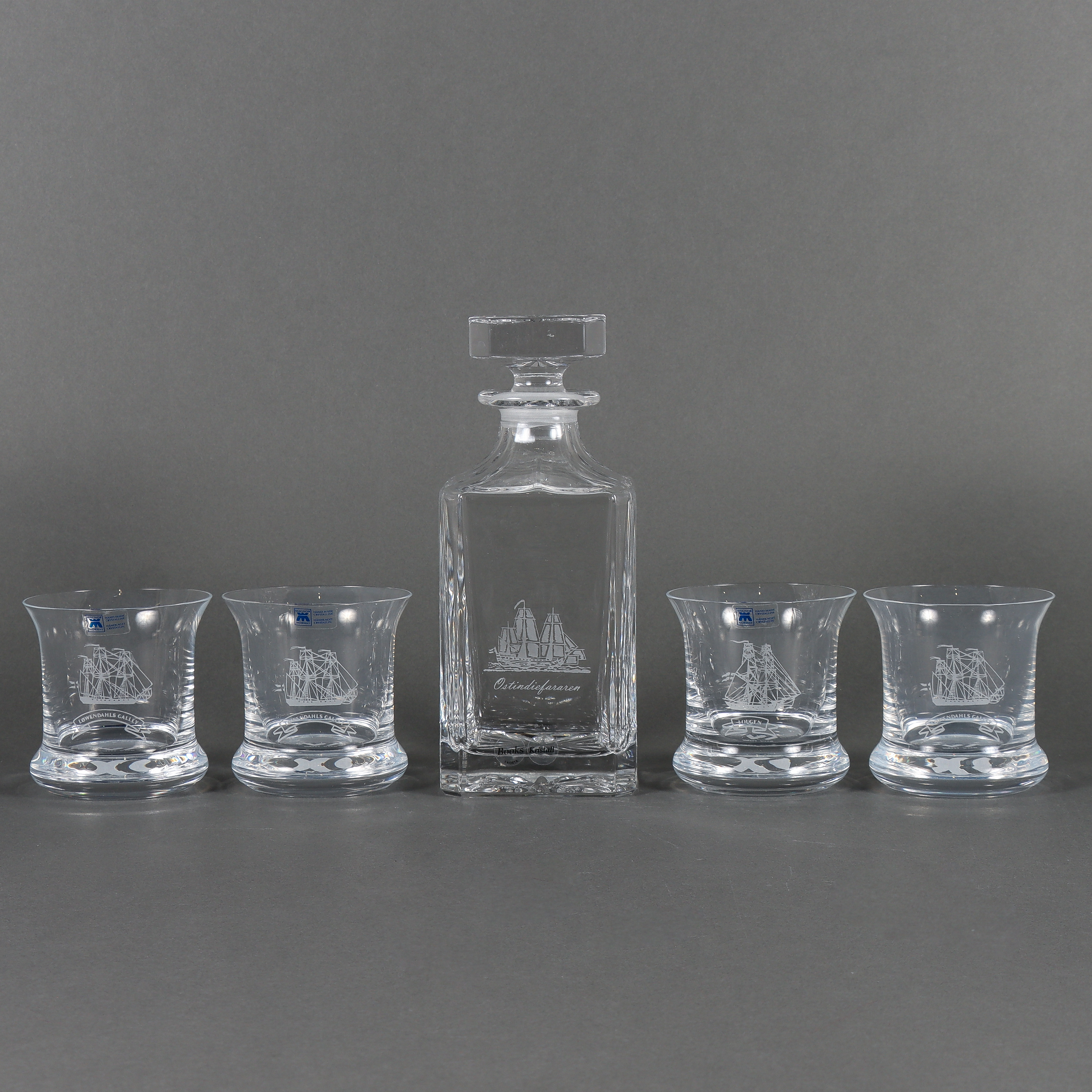 KARAFF OCH 4 WHISKYGLAS.