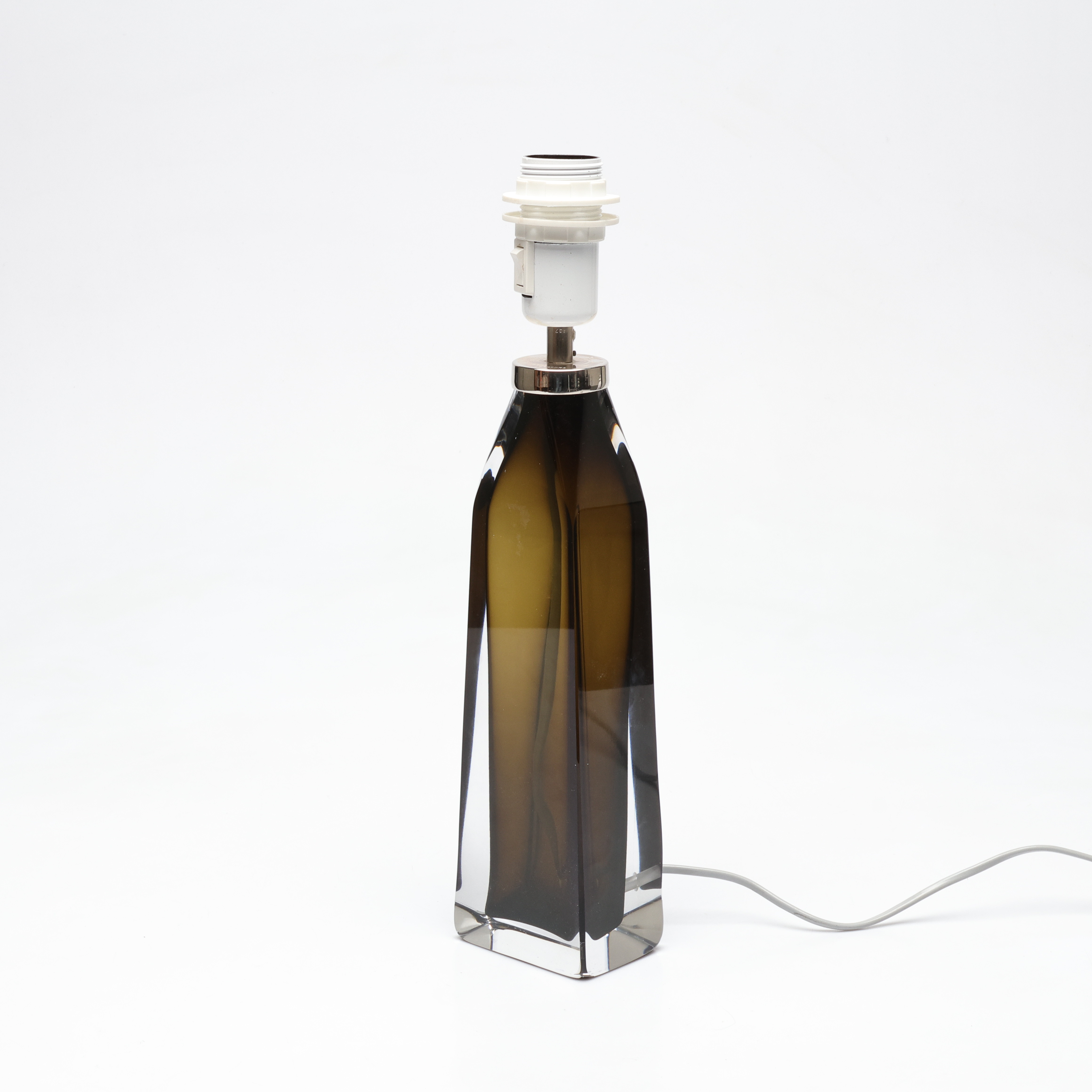 CARL FAGERLUND. Bordslampa, glas, Orrefors, 1900-talets andra hälft.