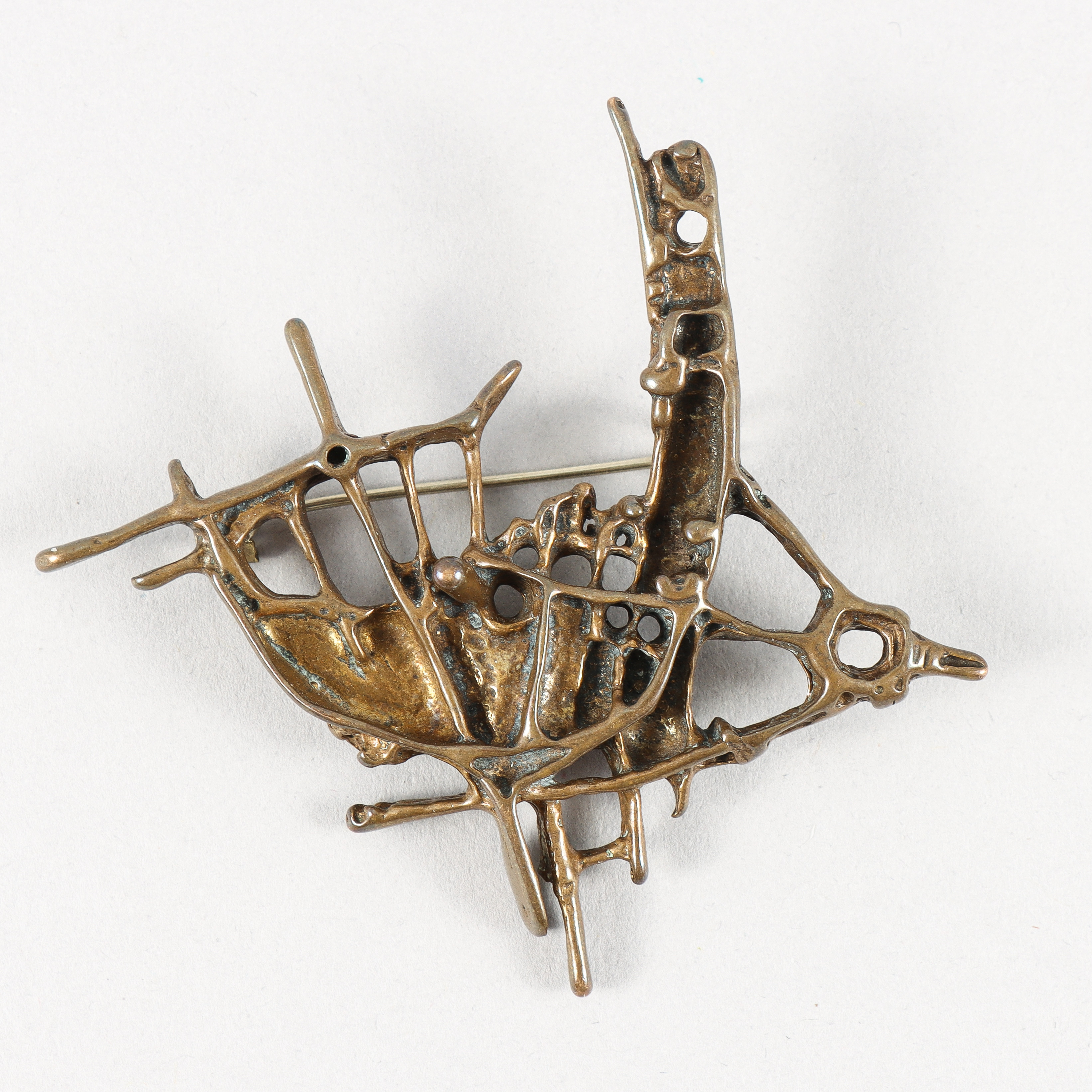 REGINE JUHLS. Brosch brons, "No 500" Tundreserien, Norge.