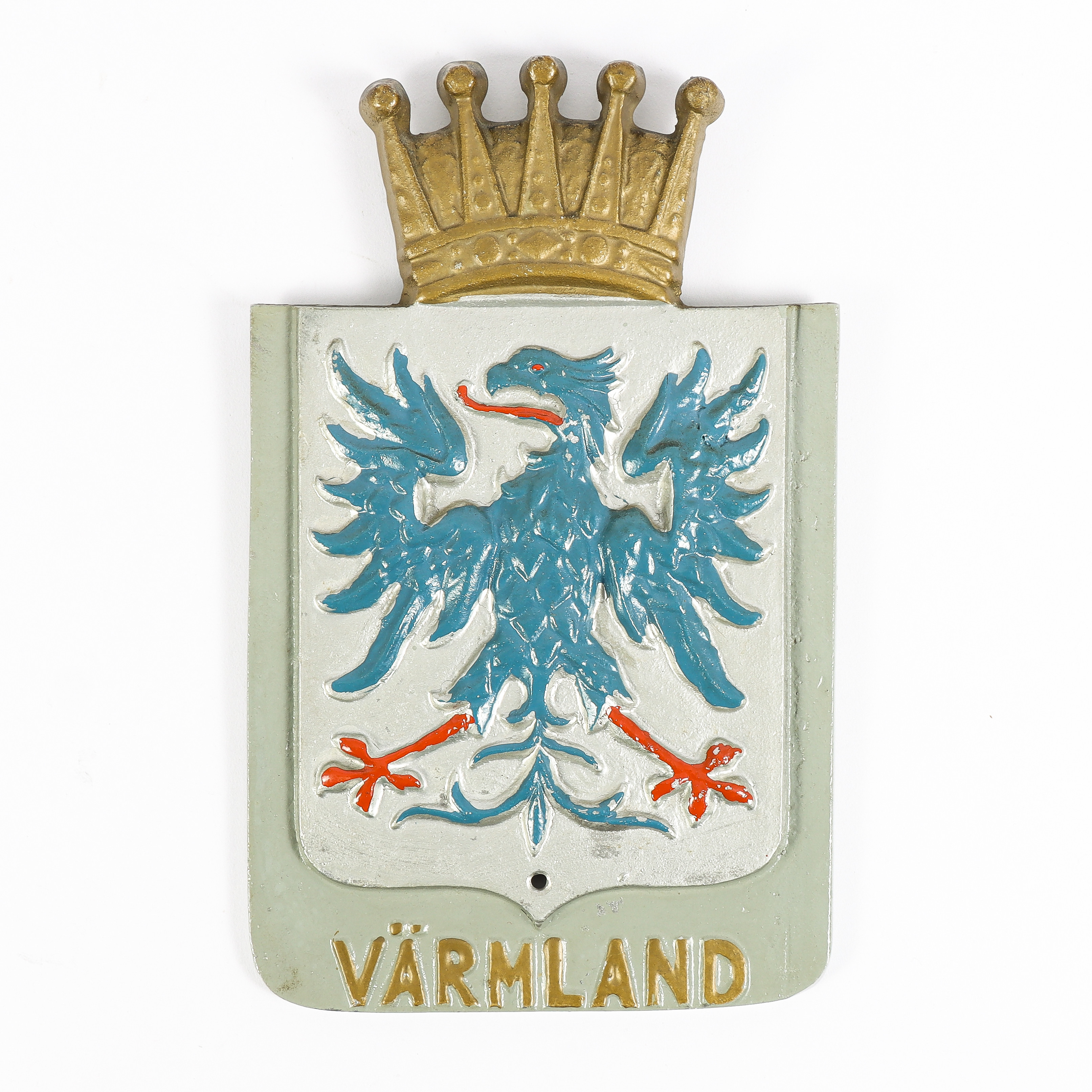 LANDSKAPSVAPEN Värmland, lättmetall.