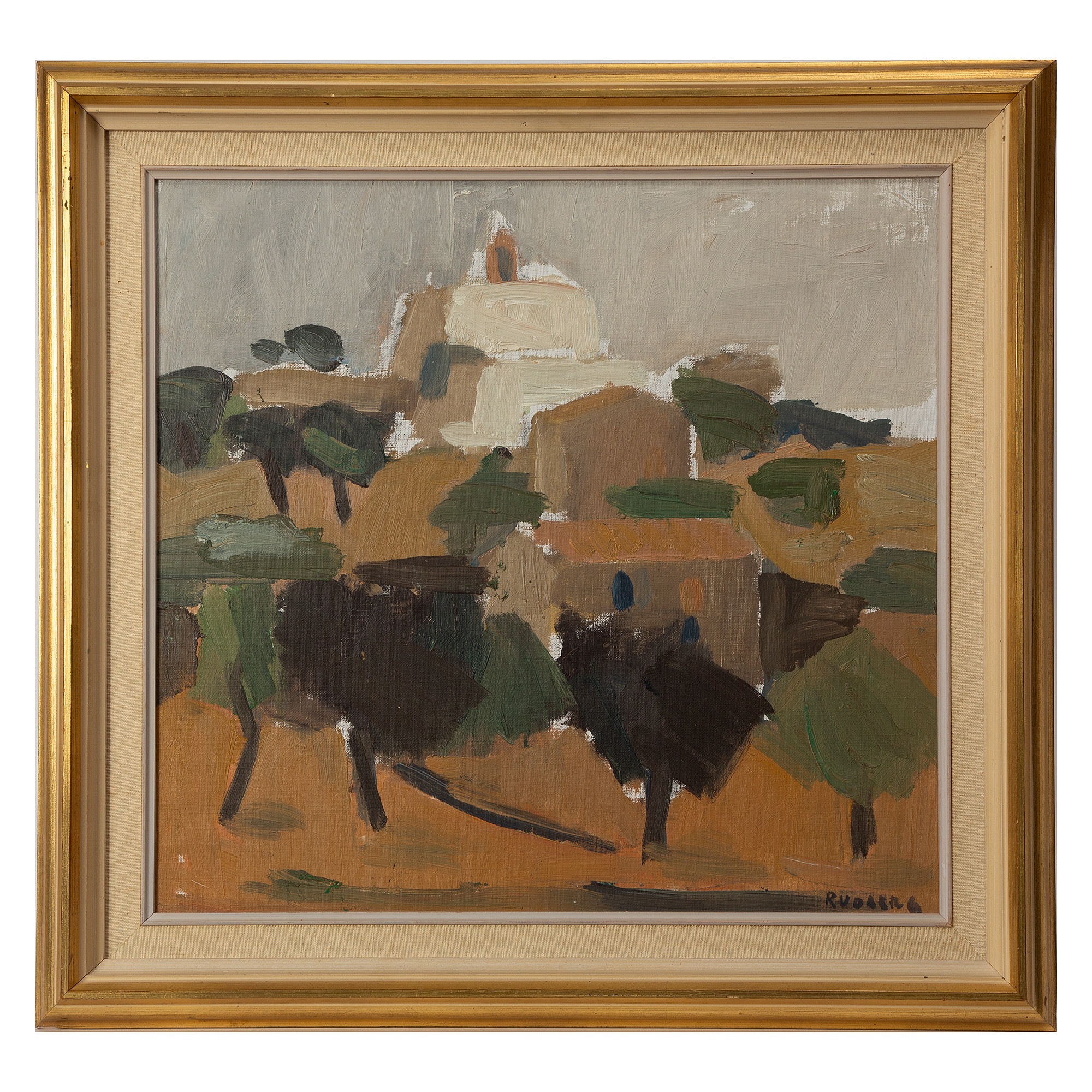GUSTAV RUDBERG. Olja på duk, signerad.